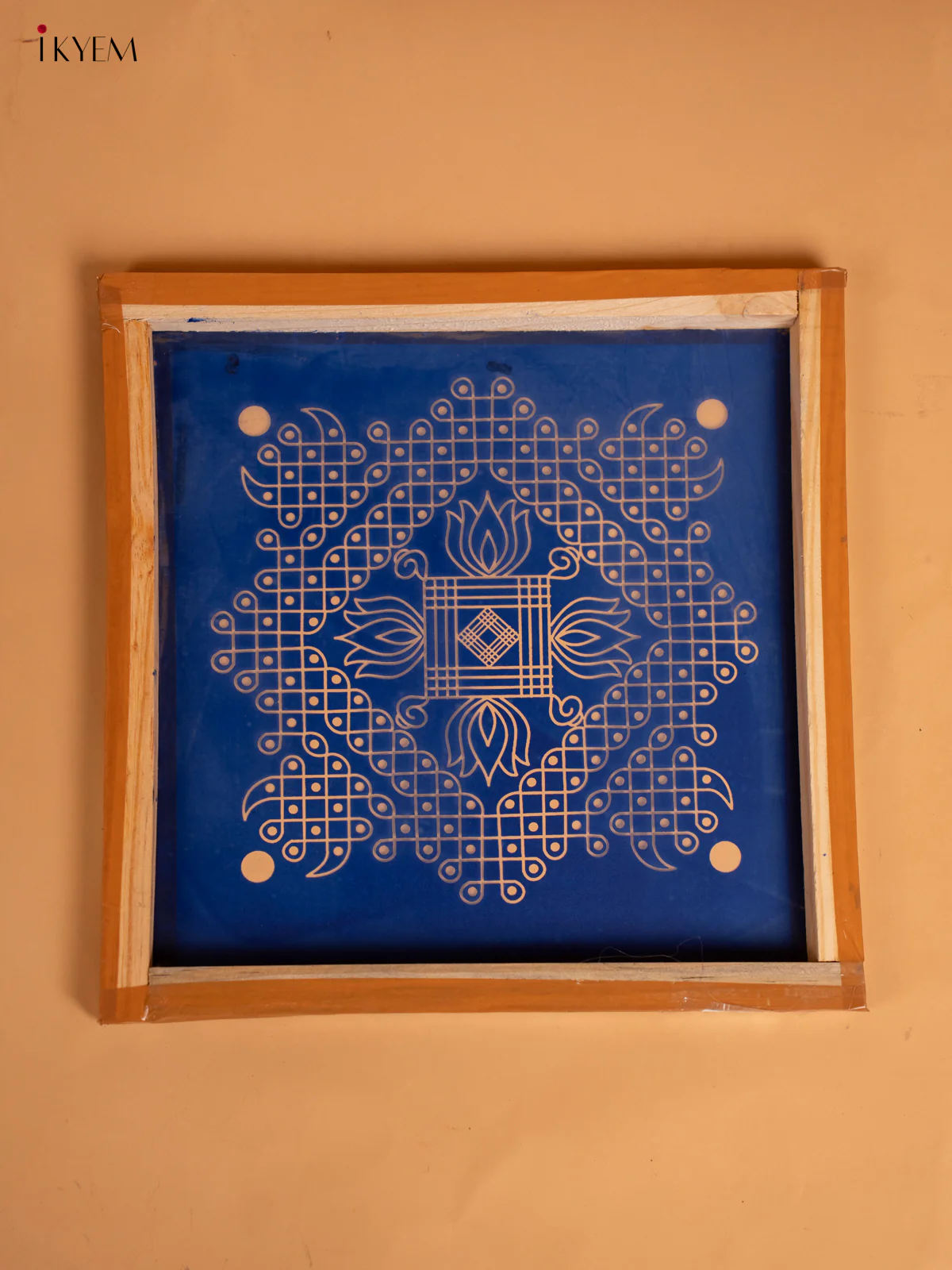 Kambi Kolam Wooden Rangoli Stencil (10x10) - KB17182 - Image 4