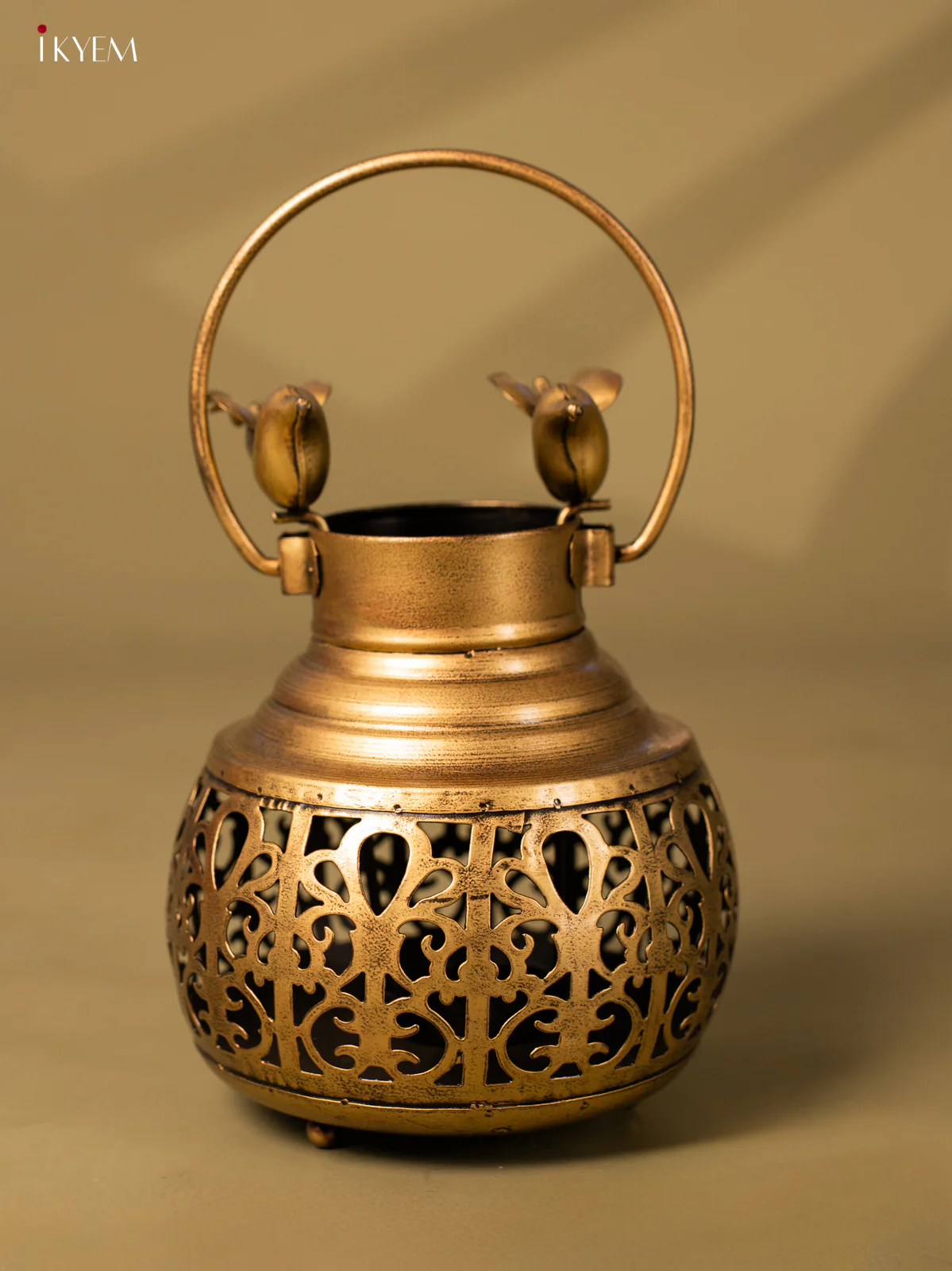 Metal Spin Lota W/Bird T-Light - 7 Inches - KB20113