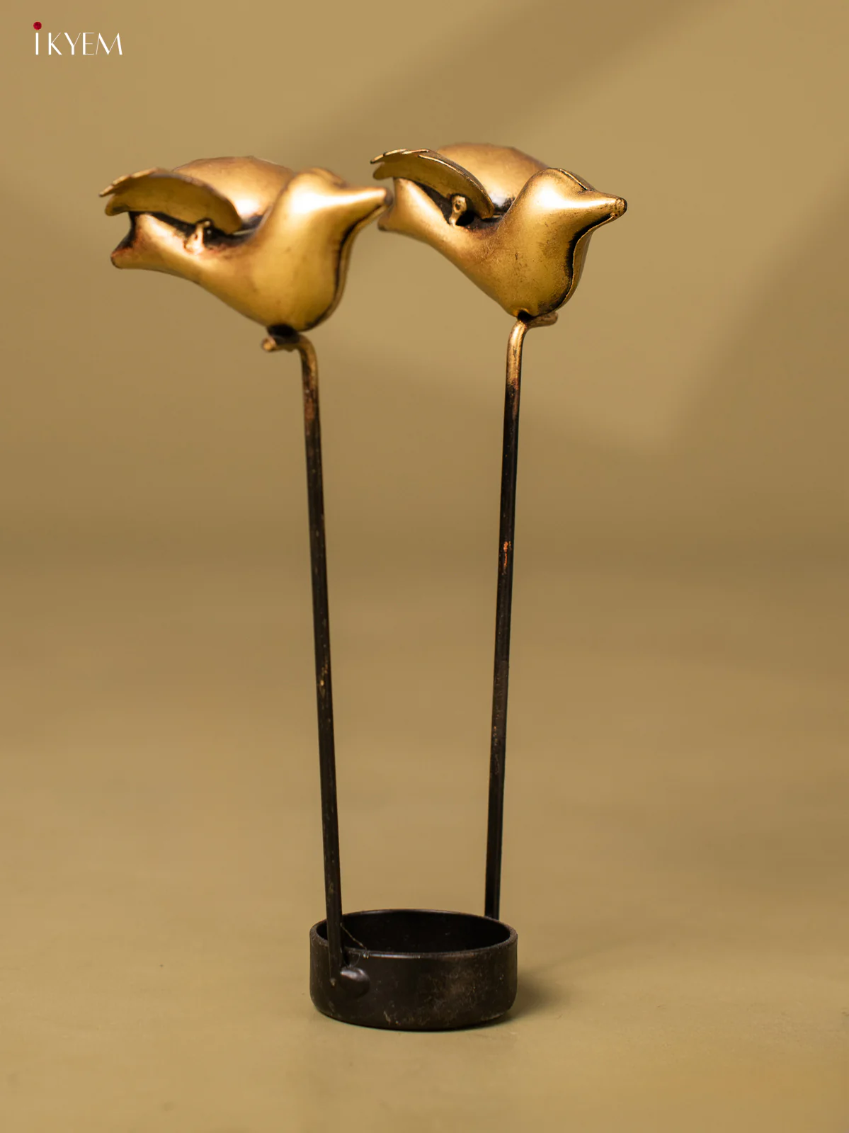 Metal Spin Lota W/Bird T-Light - 7 Inches - KB20113 - Image 4