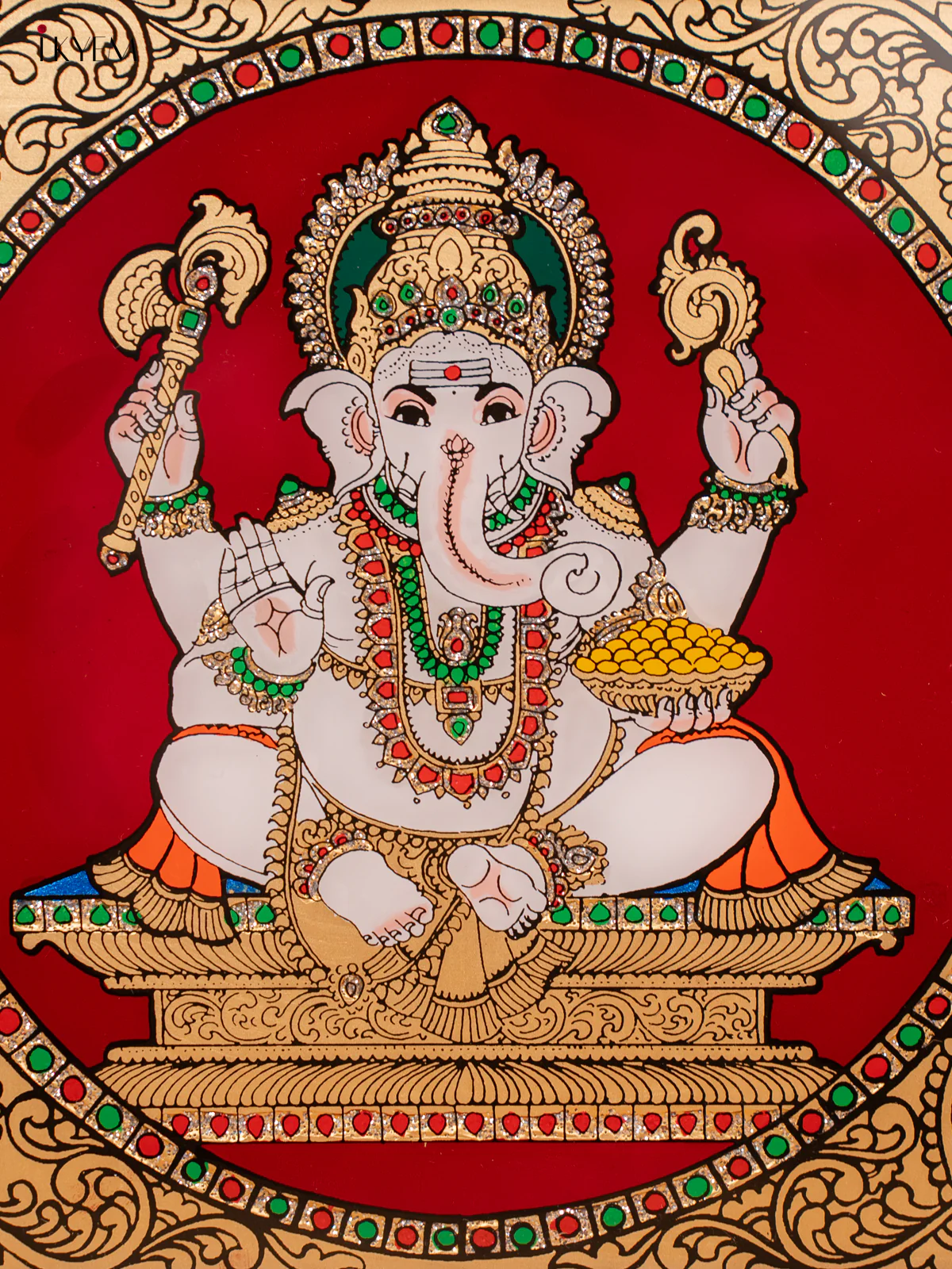 Reverse Glass Painted Photo Frame Ganesha (12x10)- KC04125 - Image 2
