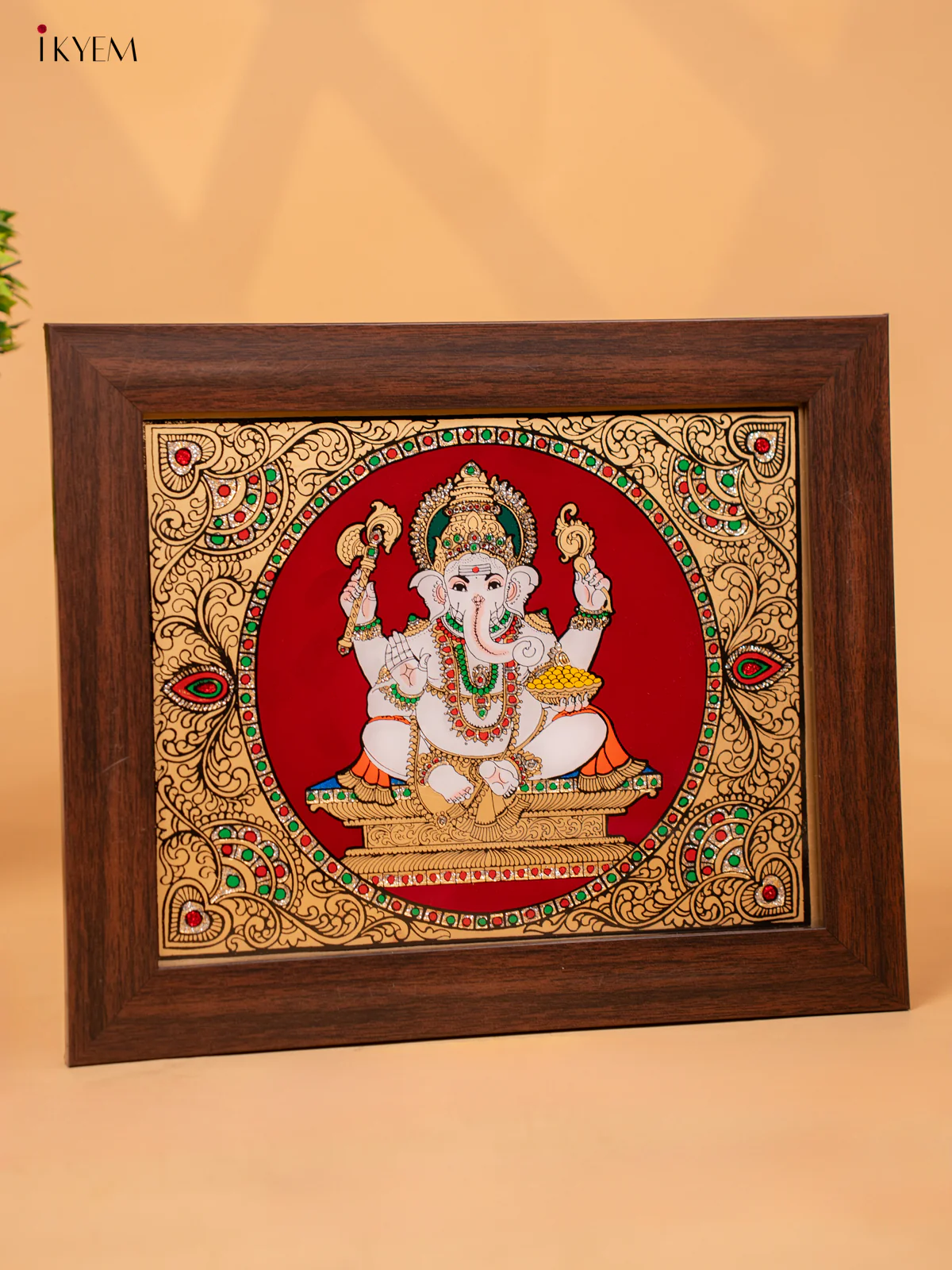Reverse Glass Painted Photo Frame Ganesha (12x10)- KC04125 - Image 4