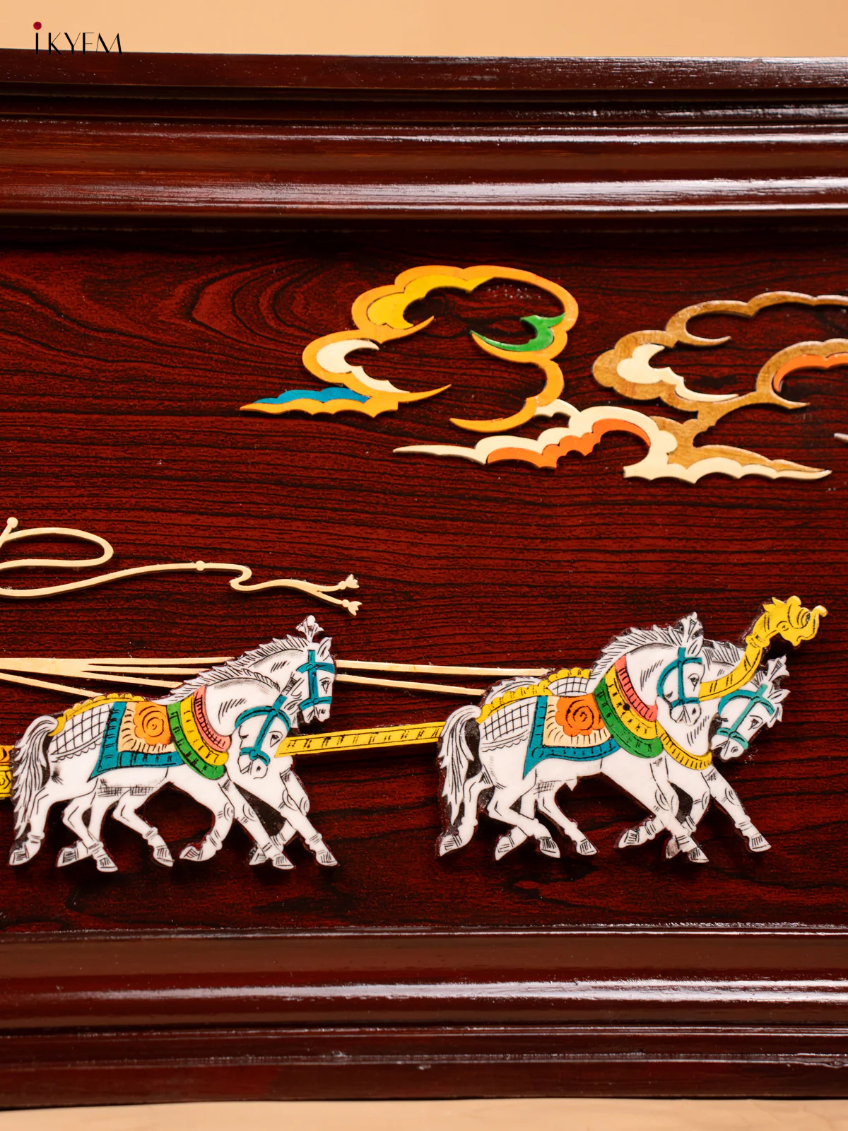 Geethopadesam Mysore Rosewood Inlay 3D Panel - Bhaarath - KC04132 - Image 4