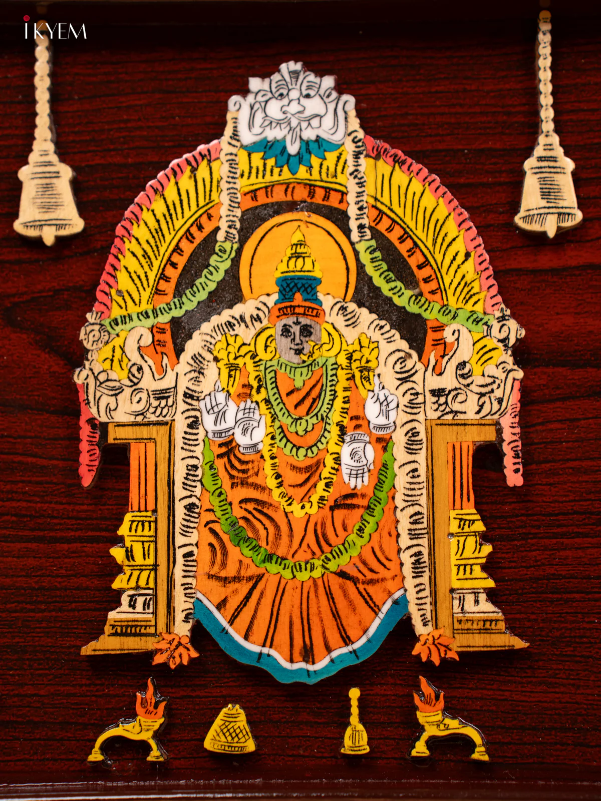 Balaji and Padmavathy Thayar Mysore Rosewood Inlay 3D Panel - (13×31) Inch - KC04134 - Image 4