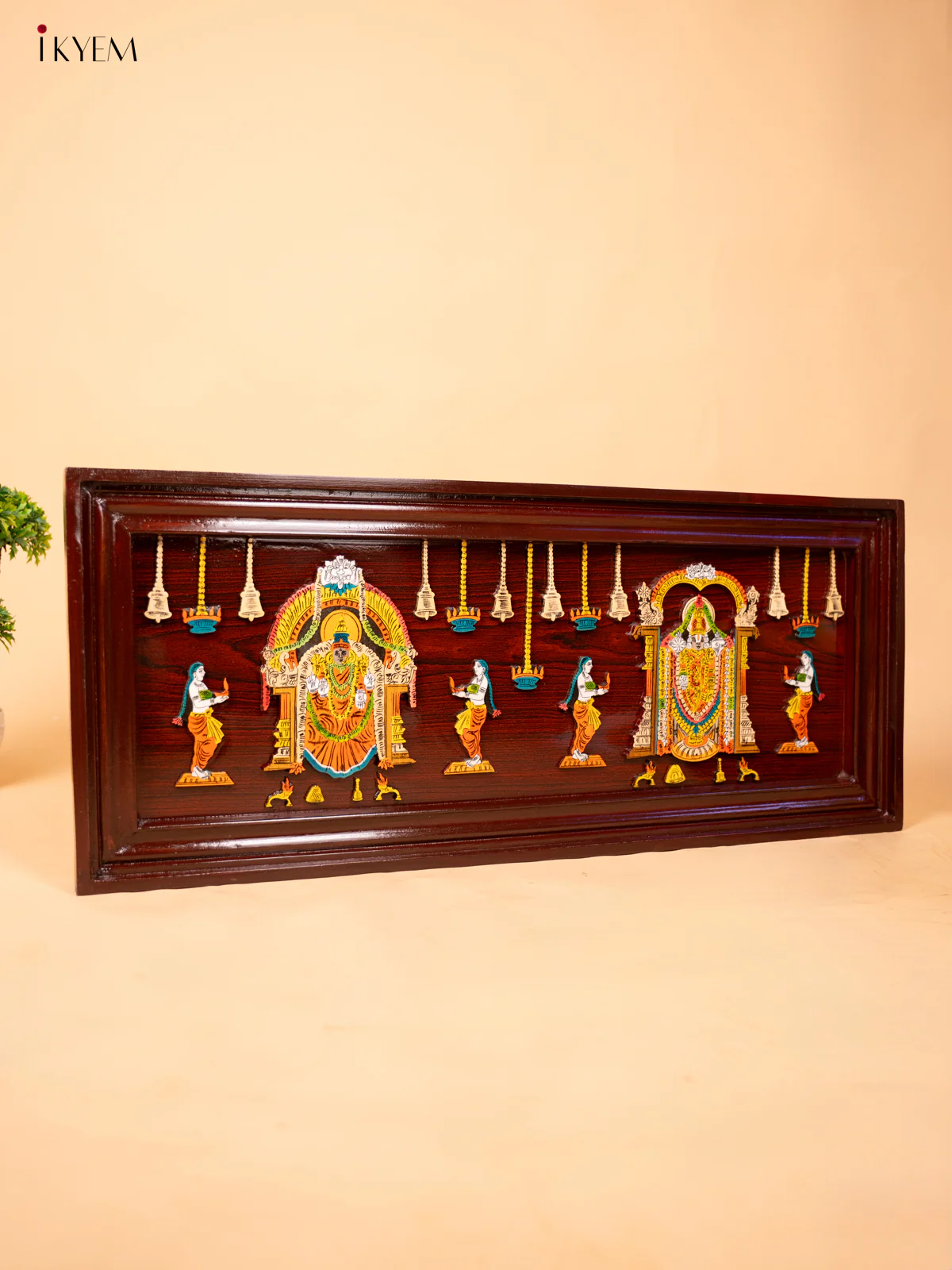 Balaji and Padmavathy Thayar Mysore Rosewood Inlay 3D Panel - (13×31) Inch - KC04134 - Image 6