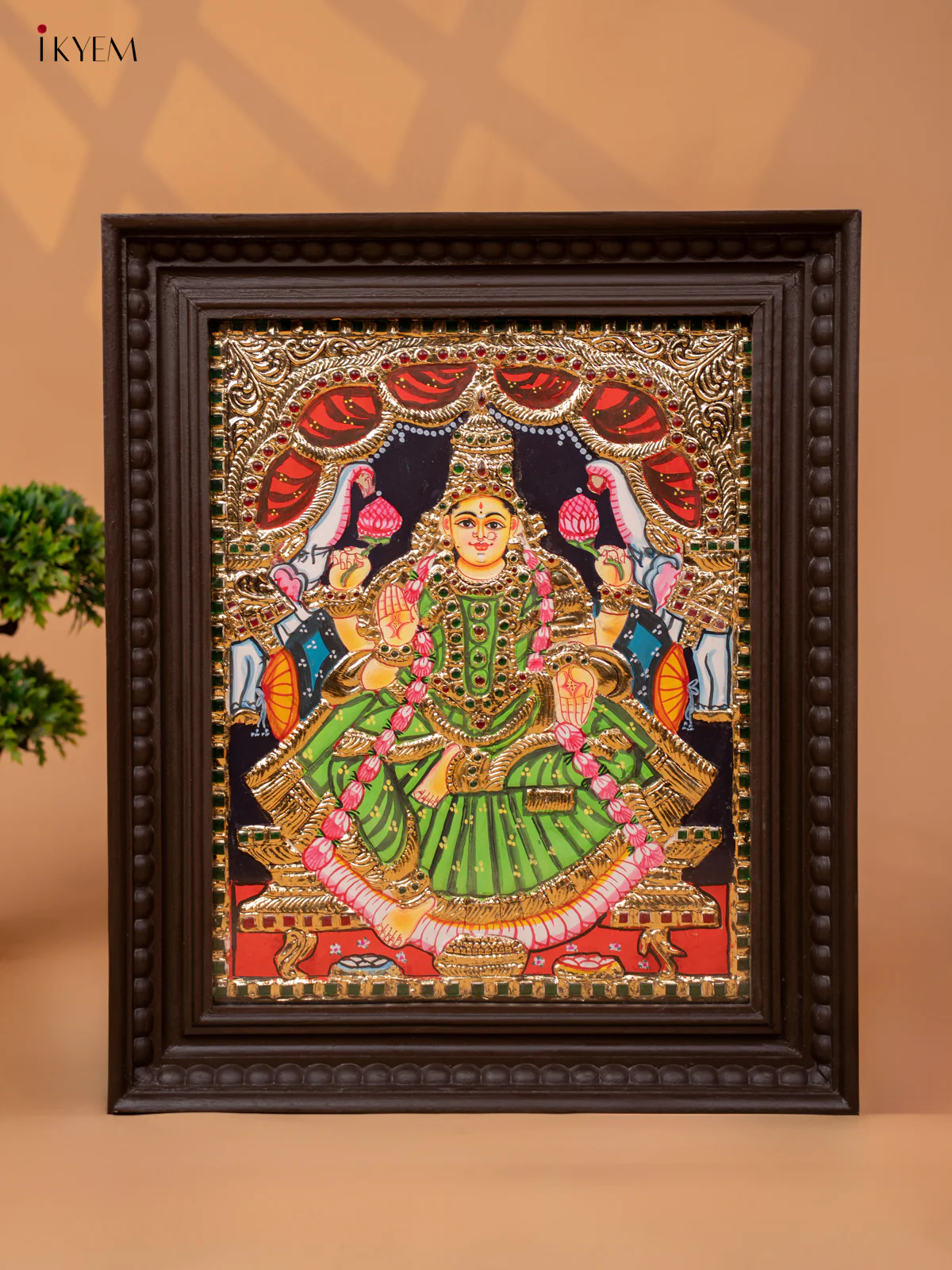 Gajalakshmi - Tanjore Painting (18x15) - KC06114