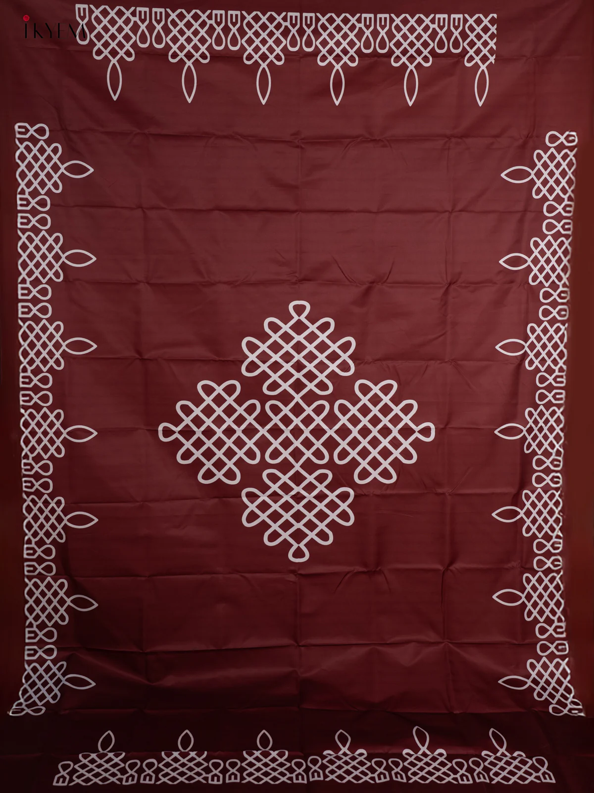 Kolam Backdrop Maroon - (5×8 feet) - KC11126