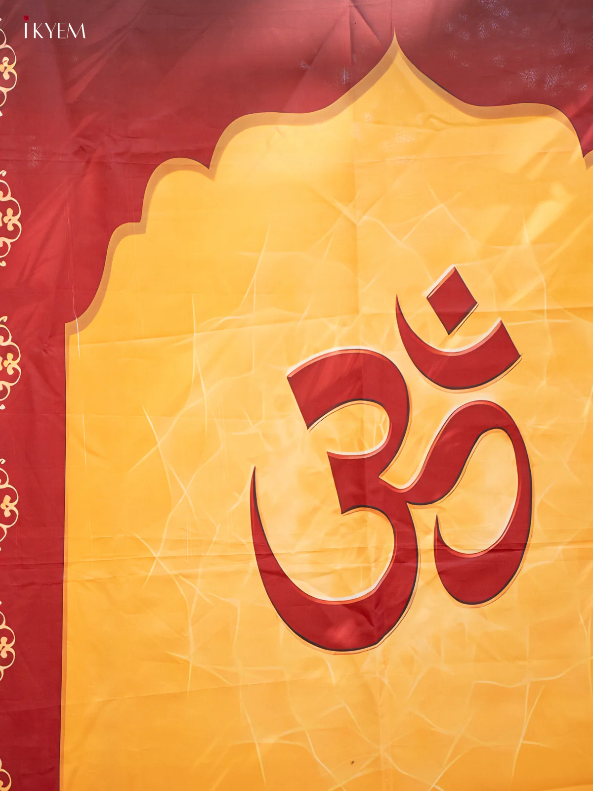 Ganesha Backdrop - yellow with Red- (5×8 feet) - KC11128 - Image 5