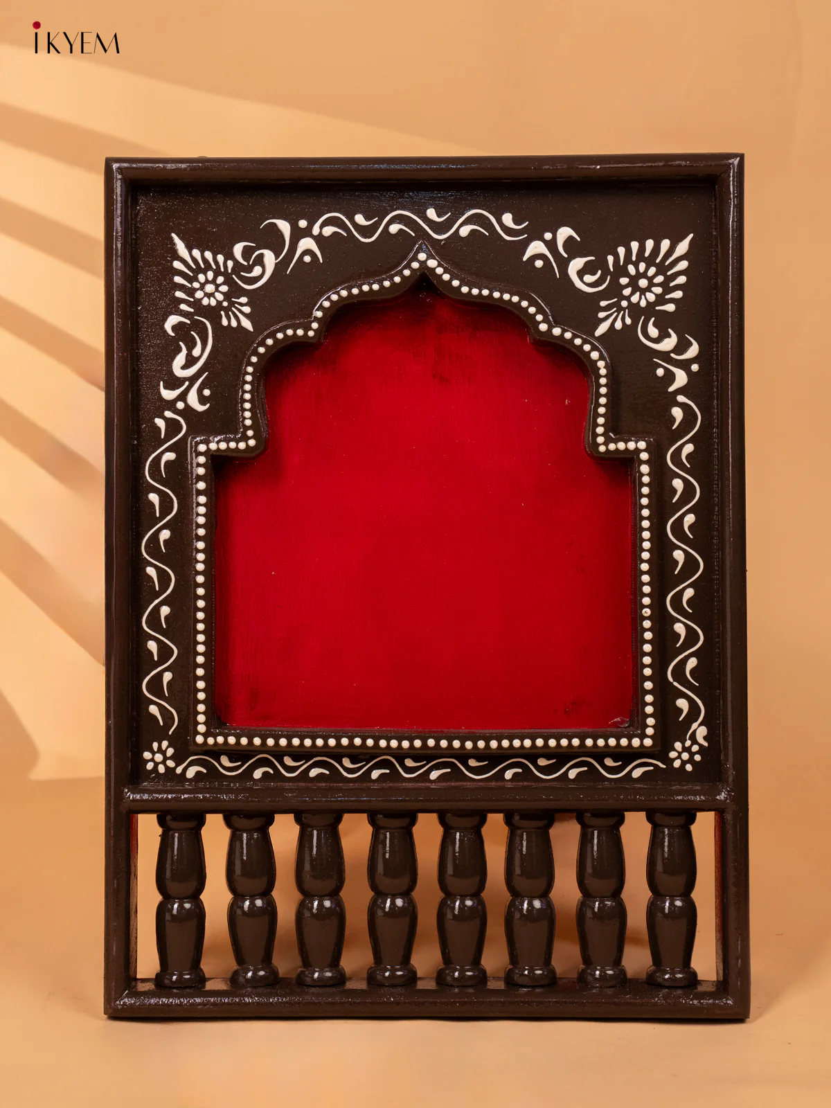 Wooden hand Painted frame - Red-KC20153