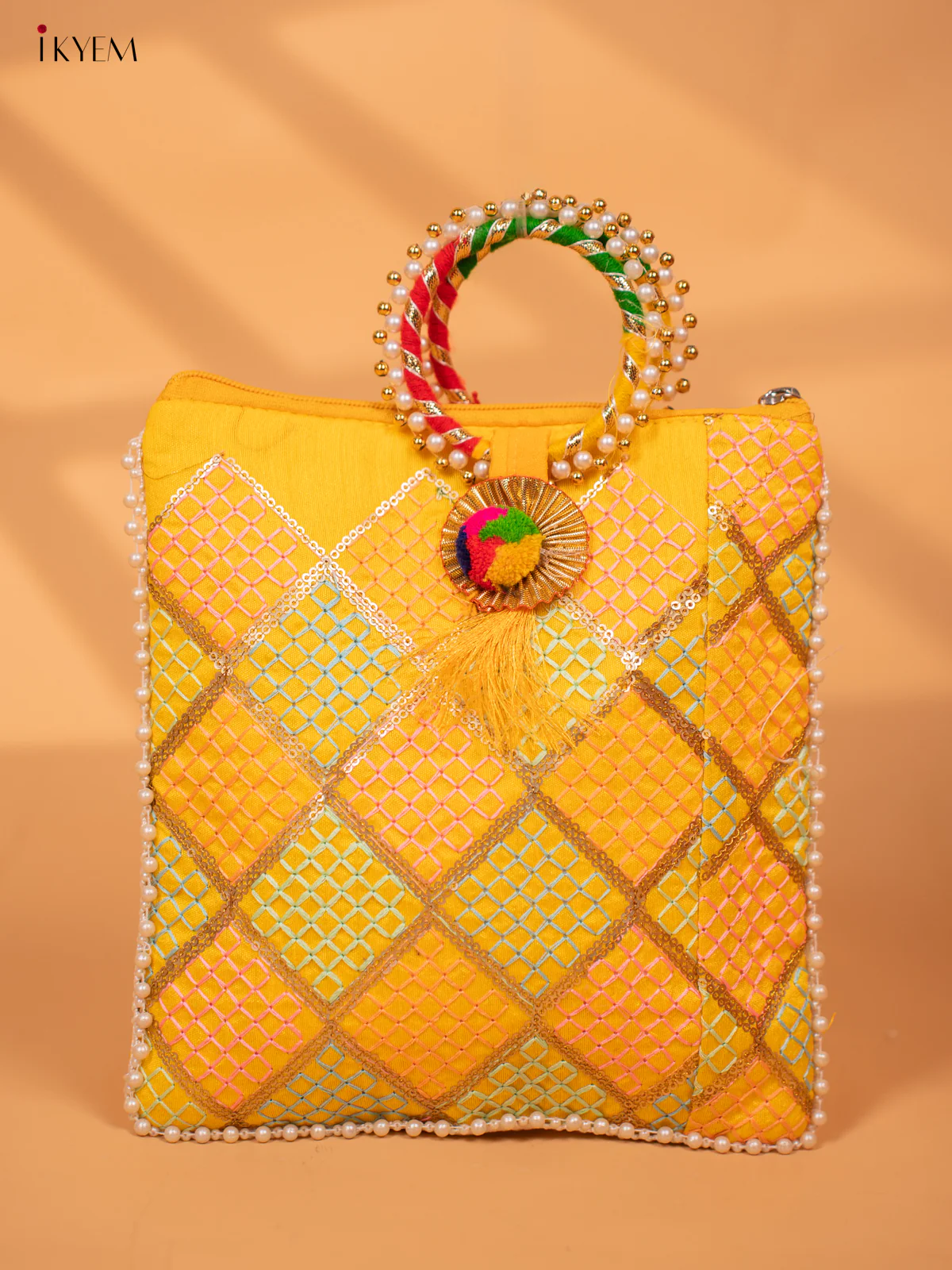 Potli bag with gold zari work-KC29128