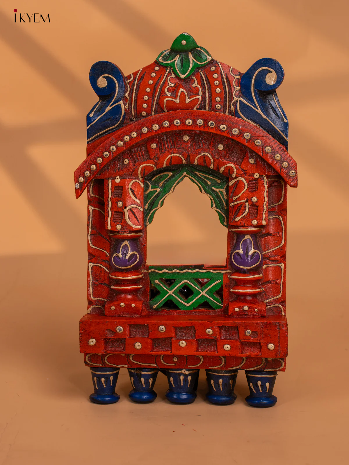Wooden Hand Painted Jharokha -Small - KC29129