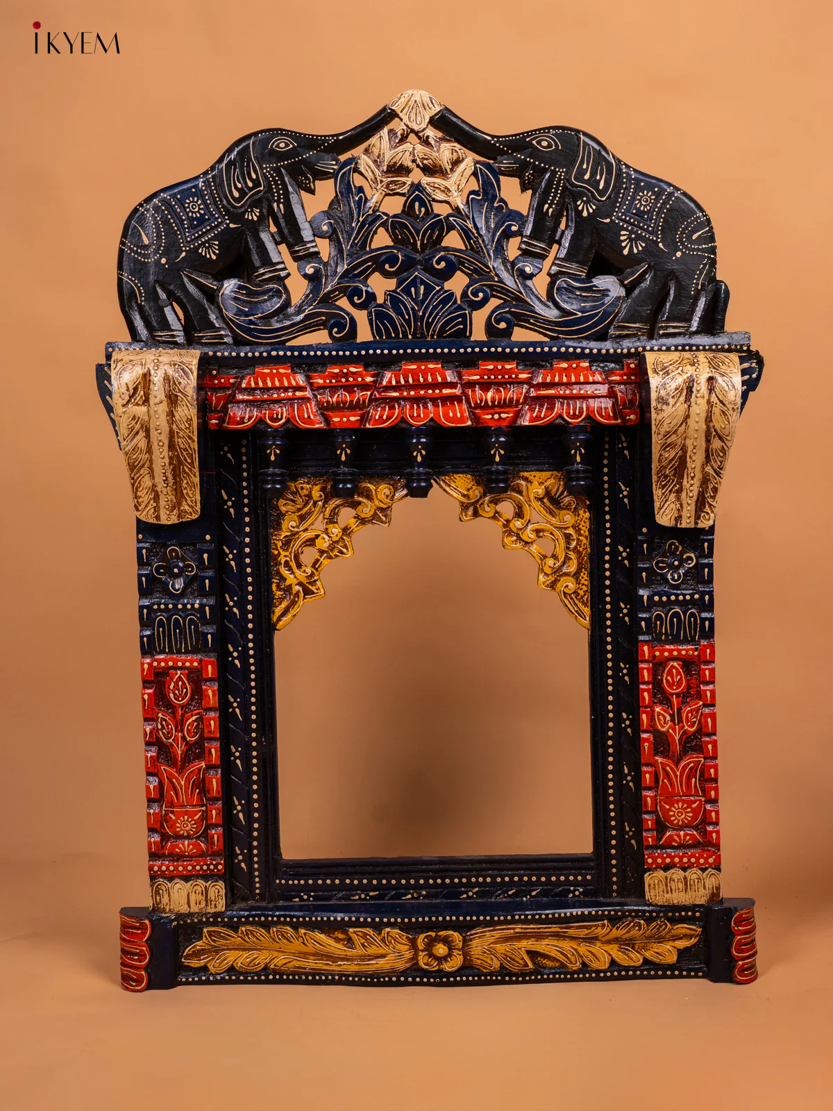 Wooden Hand Painted Jharokha - Big-KC29138