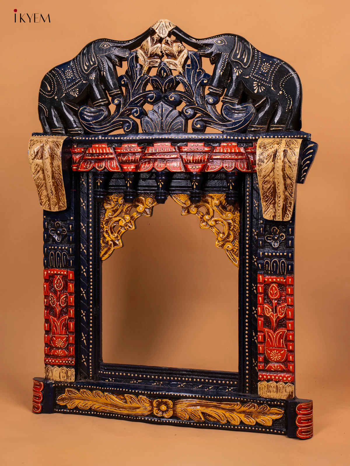 Wooden Hand Painted Jharokha - Big-KC29138 - Image 6