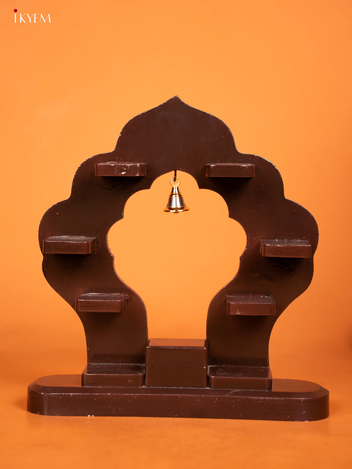 Arch Wooden Wall Shelf - Brown - KD01121