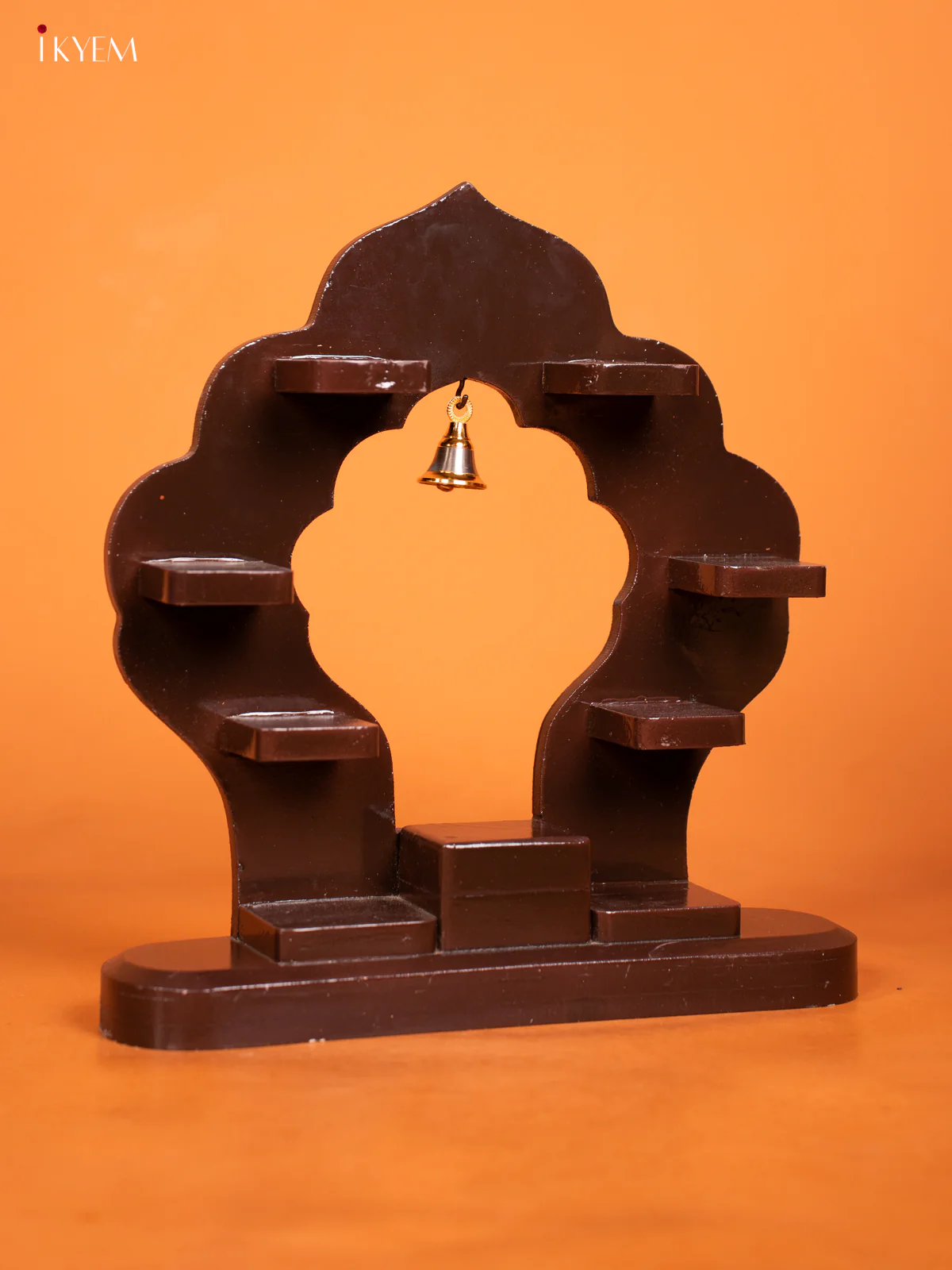 Arch Wooden Wall Shelf - Brown - KD01121 - Image 3