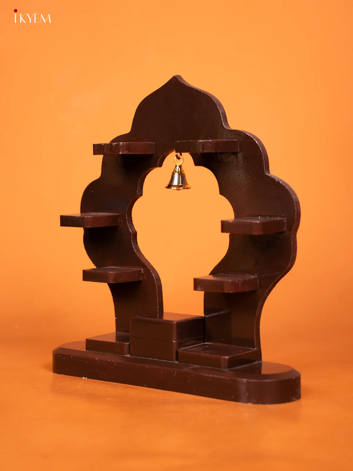 Arch Wooden Wall Shelf - Brown - KD01121 - Image 4
