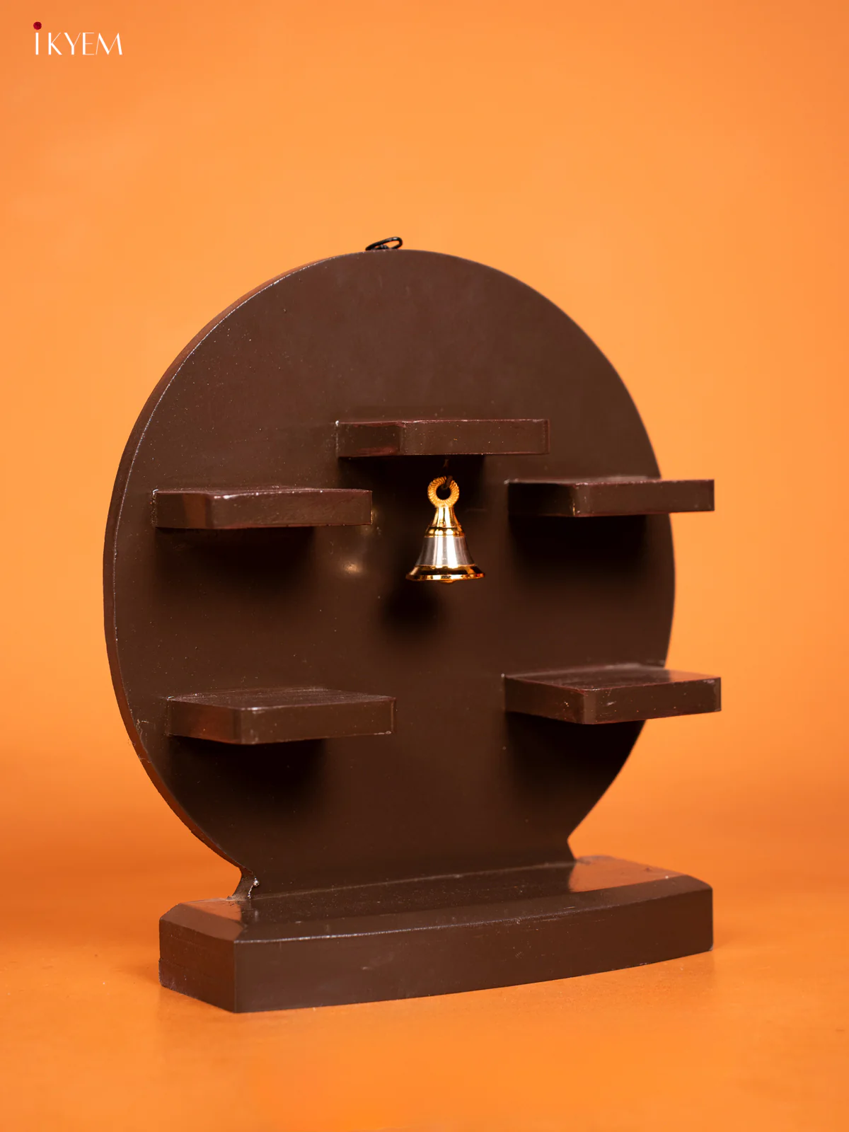 WOODEN Wall Hanging ROUND SHELF -Brown - KD01137 - Image 3