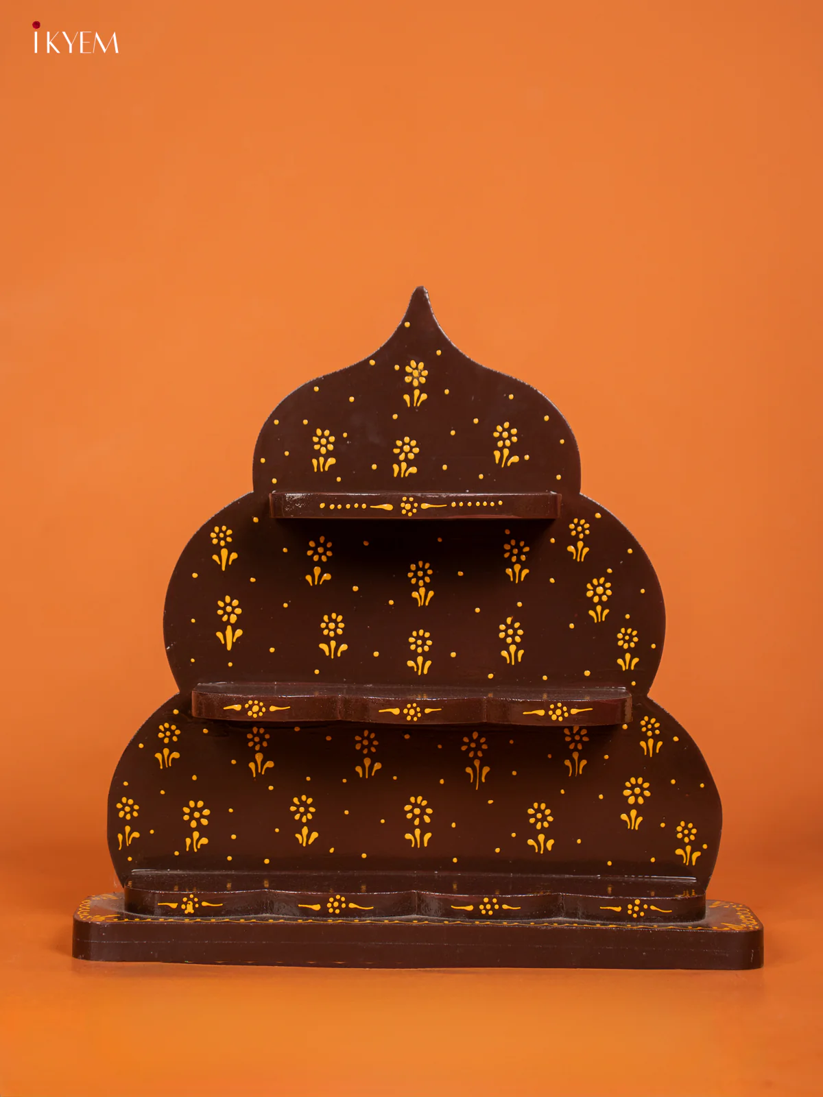 Wooden Hand Painted Narrow Arch - Brown - KD01138