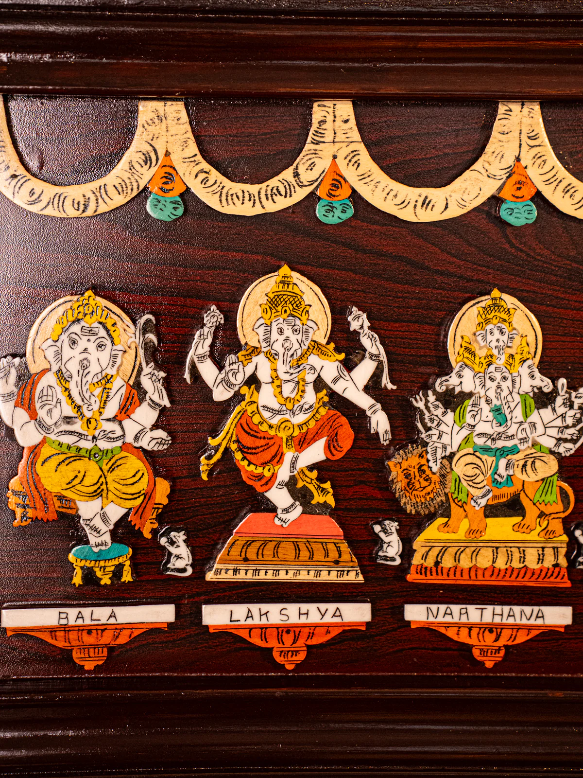 Mysore Rosewood Inlay 3D Panel -Ganesha - KD02116 - Image 3