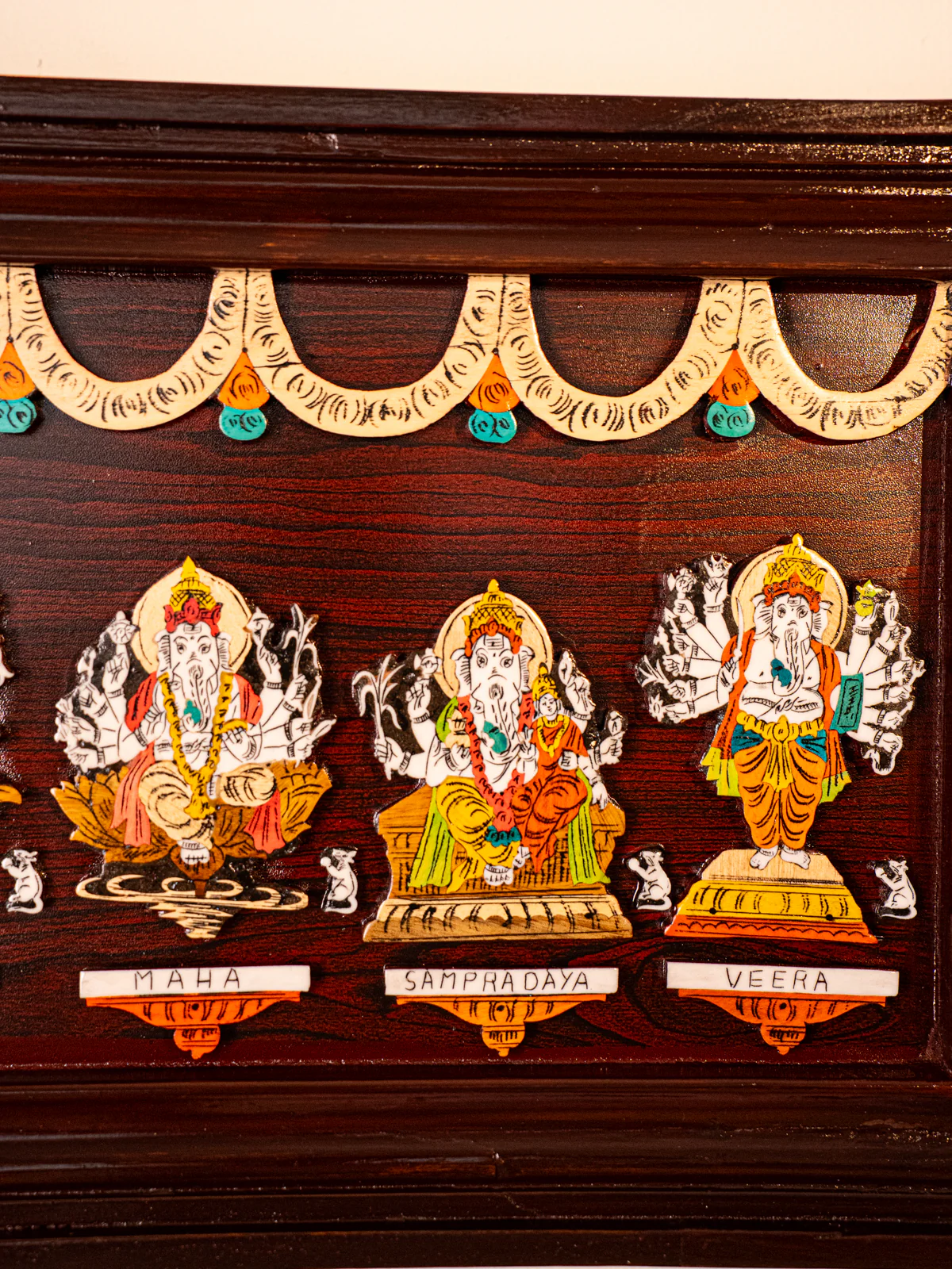 Mysore Rosewood Inlay 3D Panel -Ganesha - KD02116 - Image 5
