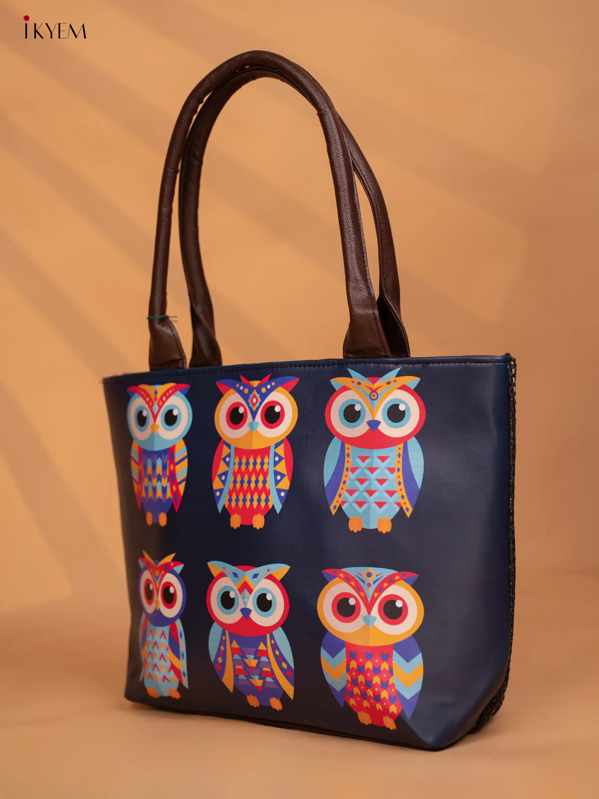 Printed Handbag With Small Wallet Owl - Violet - KD05138 - Image 2