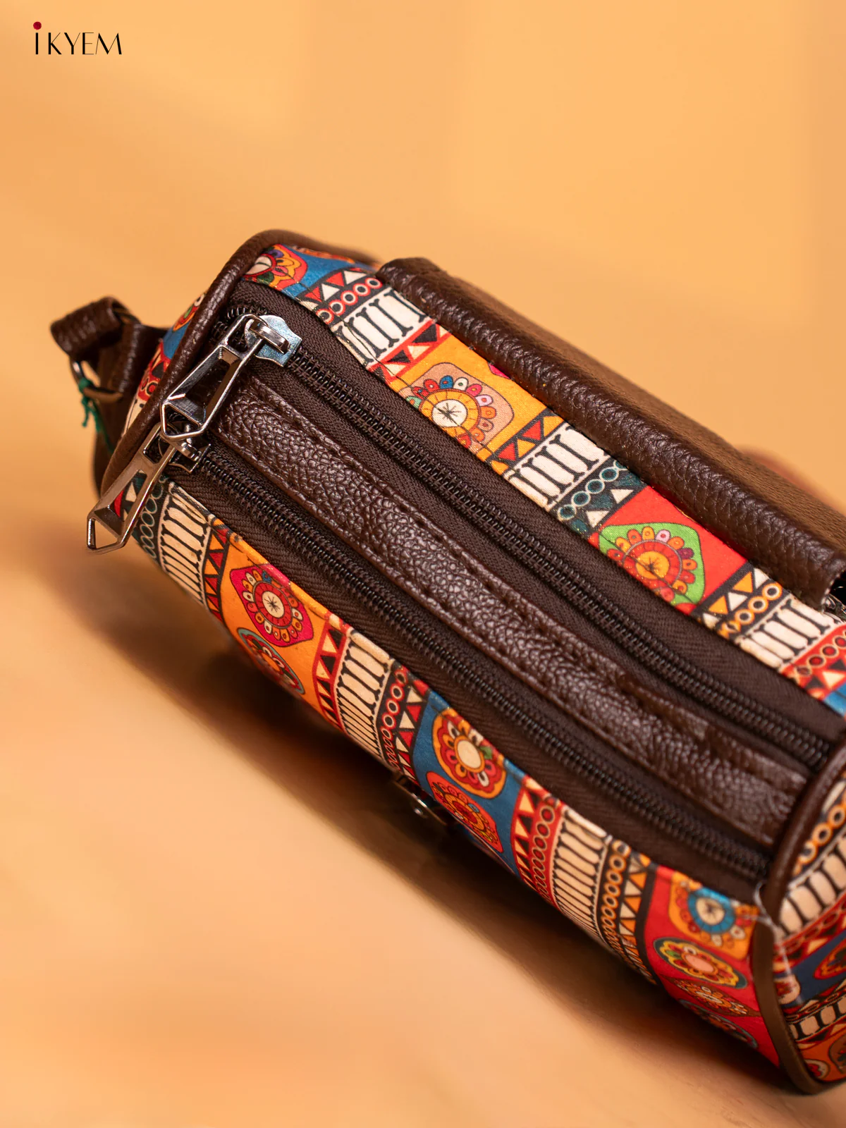 Printed Mandala Art Leather Sling Bag - Multi Colour - KD05157 - Image 6
