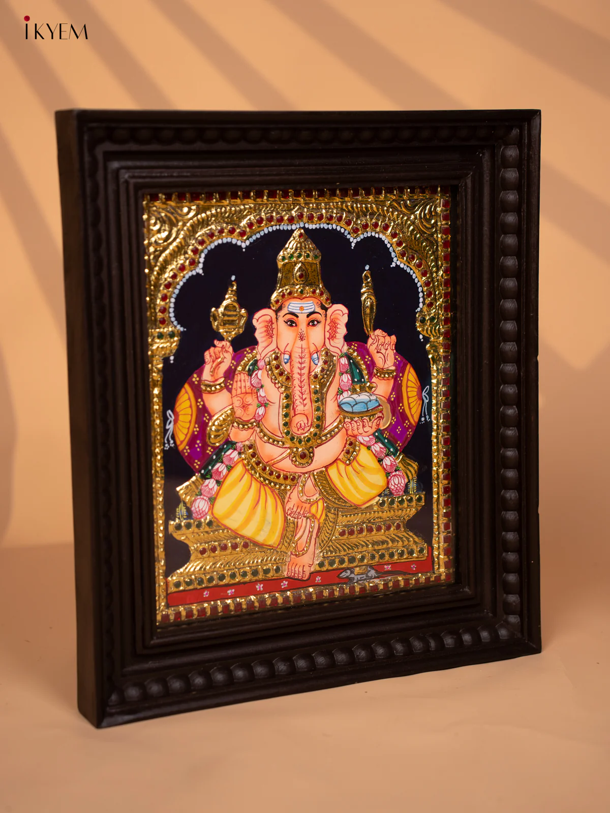 Ganesha - Tanjore Painting (15x13) - KD17127 - Image 2