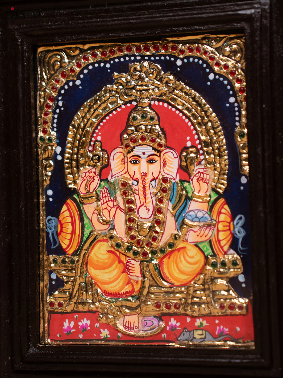 Ganesha - Tanjore Painting (11x9) - KD17144 - Image 3