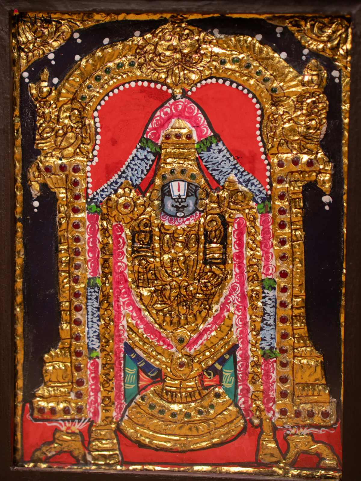 Balaji - Tanjore Painting (11x9) - KD17147 - Image 3