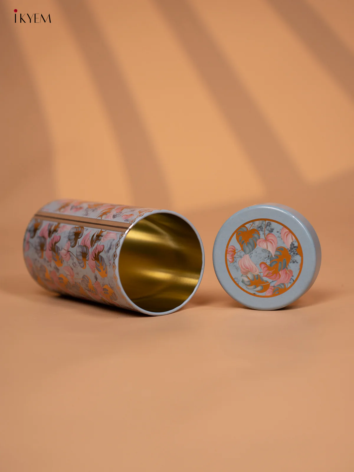 Digital Printed Dry Fruit & Snacks Tin Jar Cylinder - blue 6 inch - KD24131 - Image 4