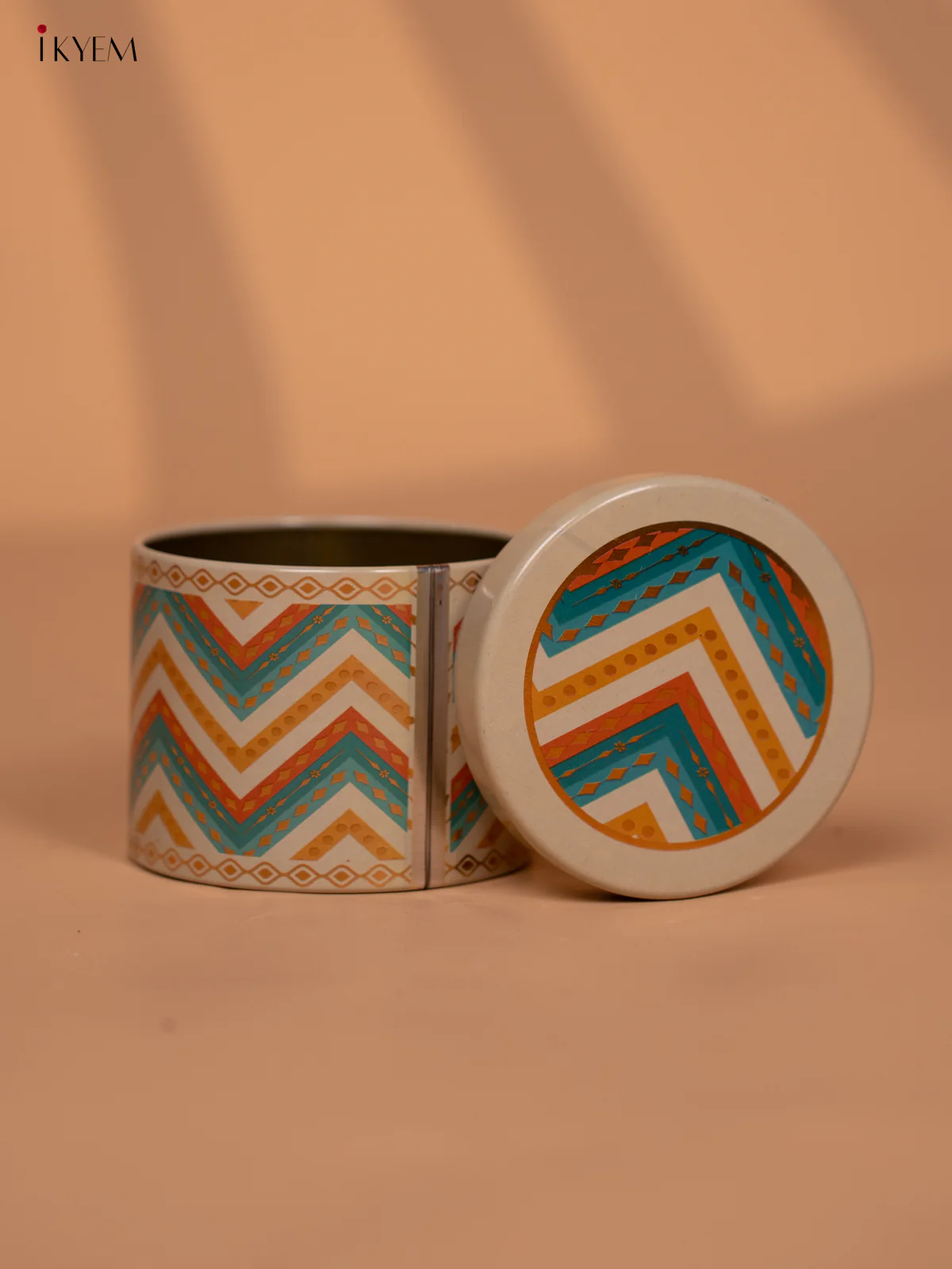 Digital Printed Dry Fruit & snacks Tin Jar - 3 Inch - sandal - KD24132 - Image 2