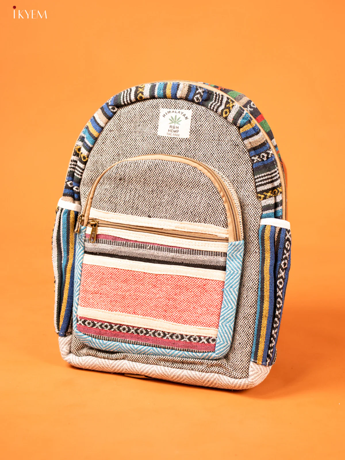 Multi Pocket Hemp Backpack - KD26116 - Image 2