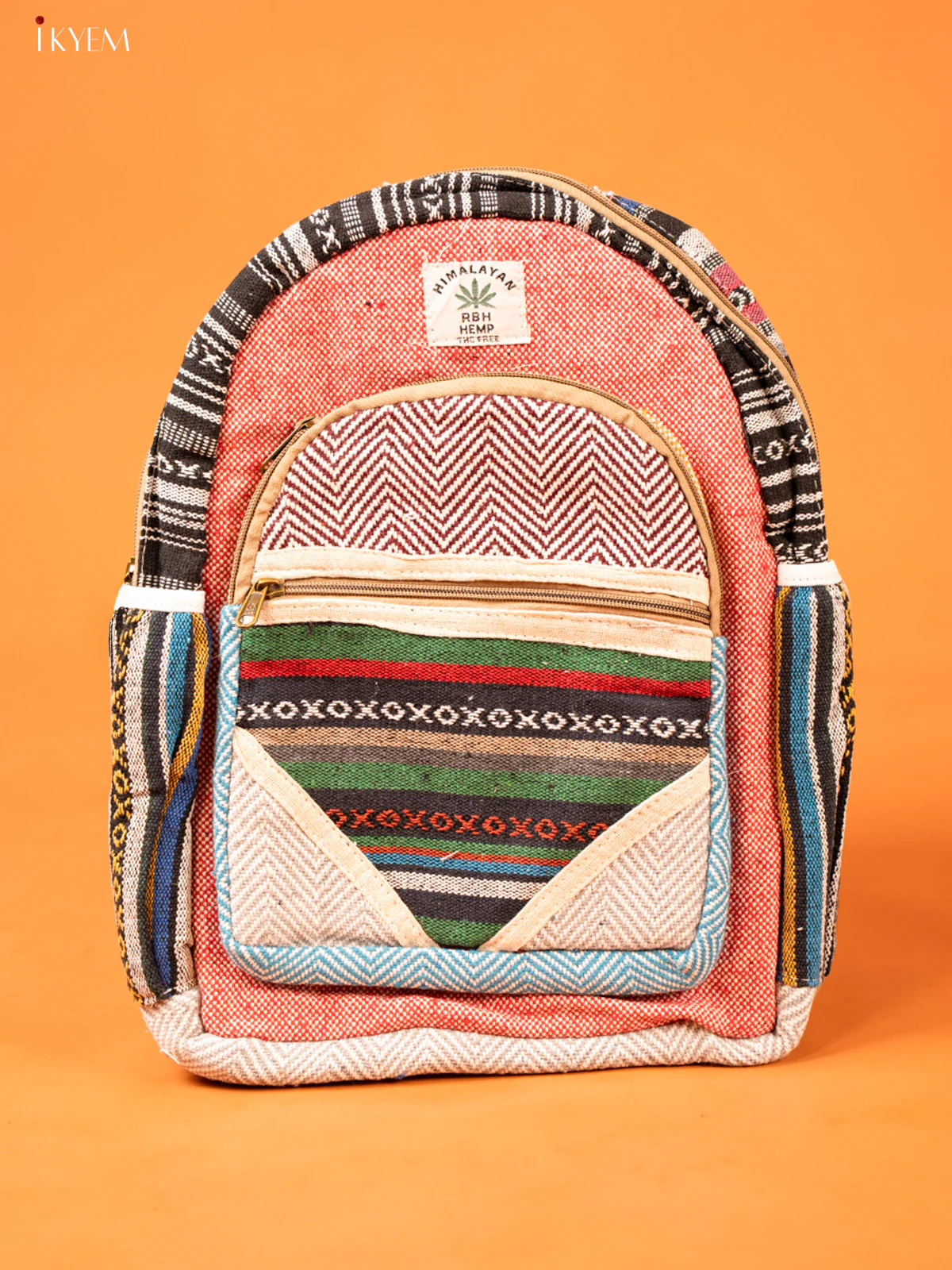 Multi Pocket Hemp Backpack - KD26119