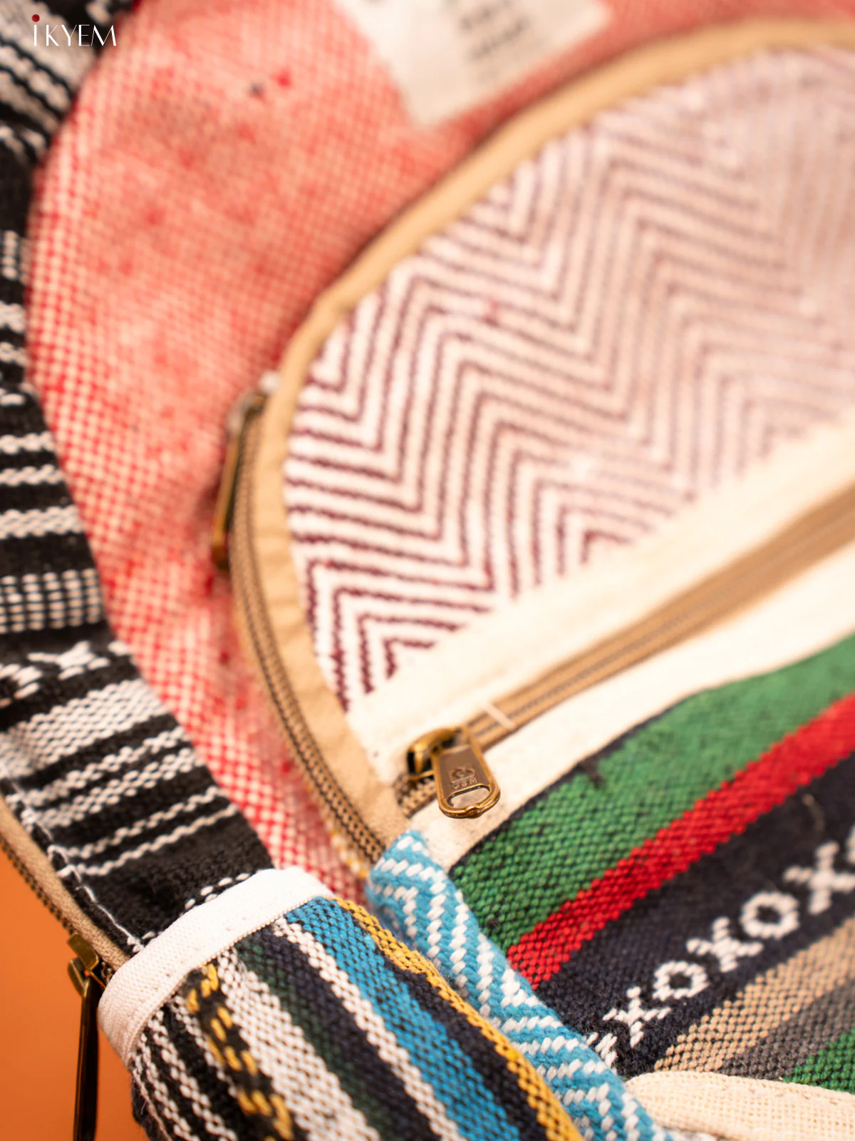 Multi Pocket Hemp Backpack - KD26119 - Image 4