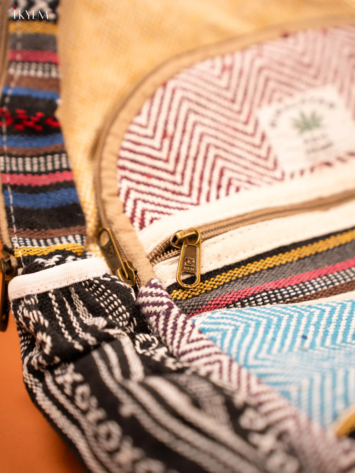 Multi Pocket Hemp Backpack - KD26120 - Image 4
