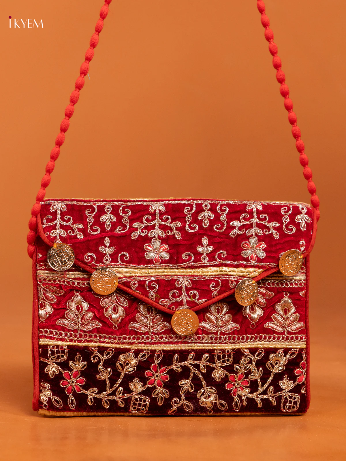 Embroidered Multi color Sling bag - Small