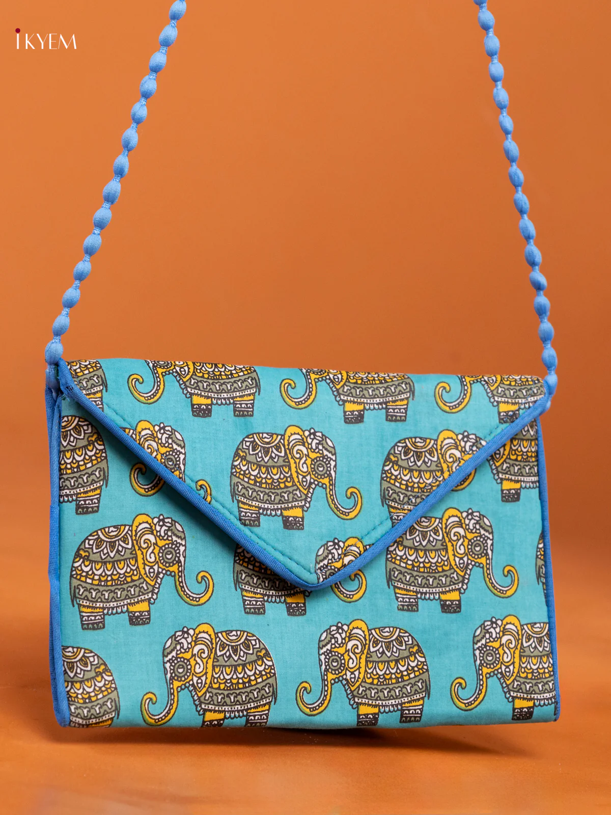 Cotton Elephant Printed Sling Bag - Blue - KD26254 - Image 2