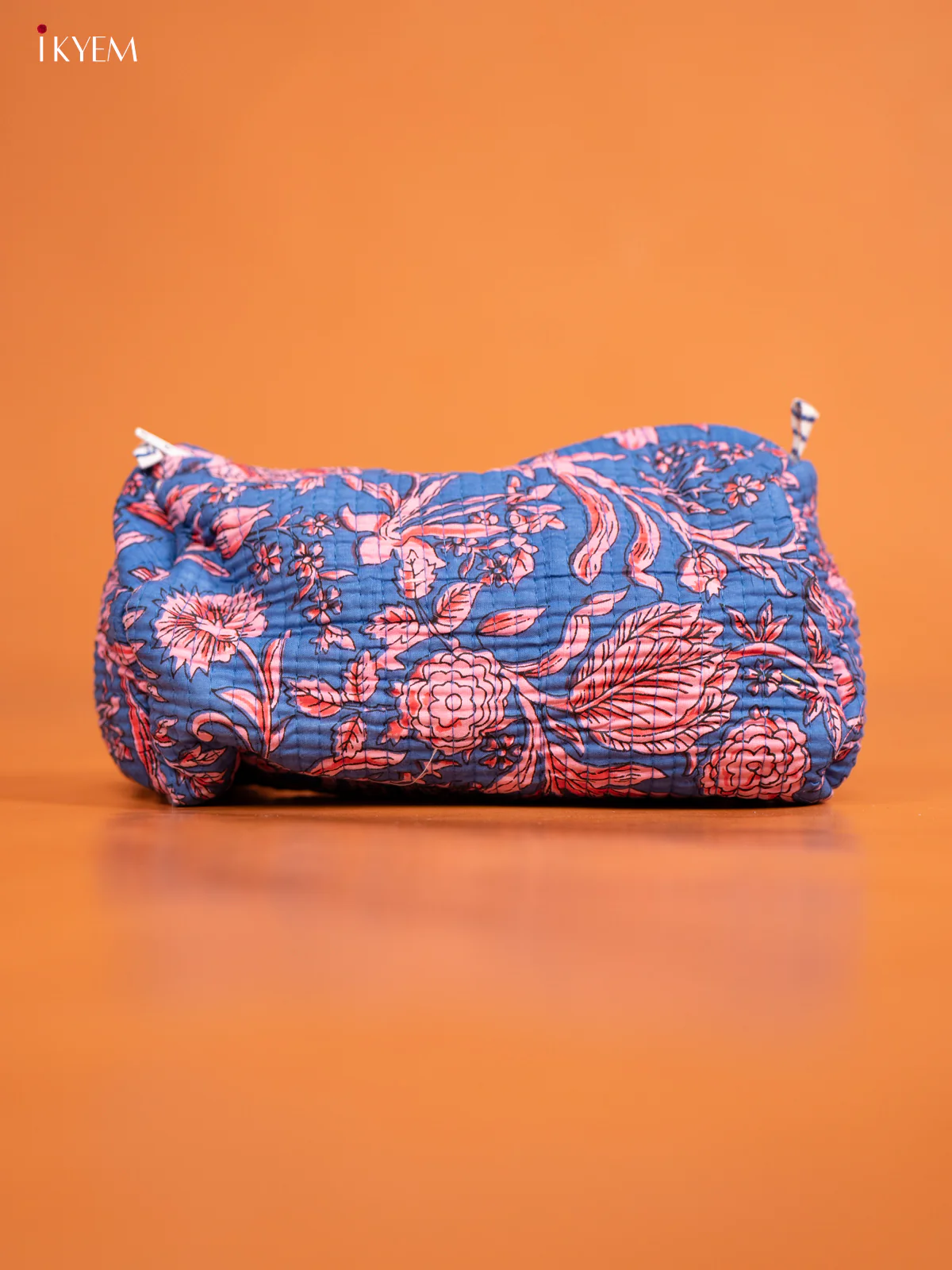 Cotton printed Pouch - Set of 3 - Royal Blue - KD26308 - Image 3