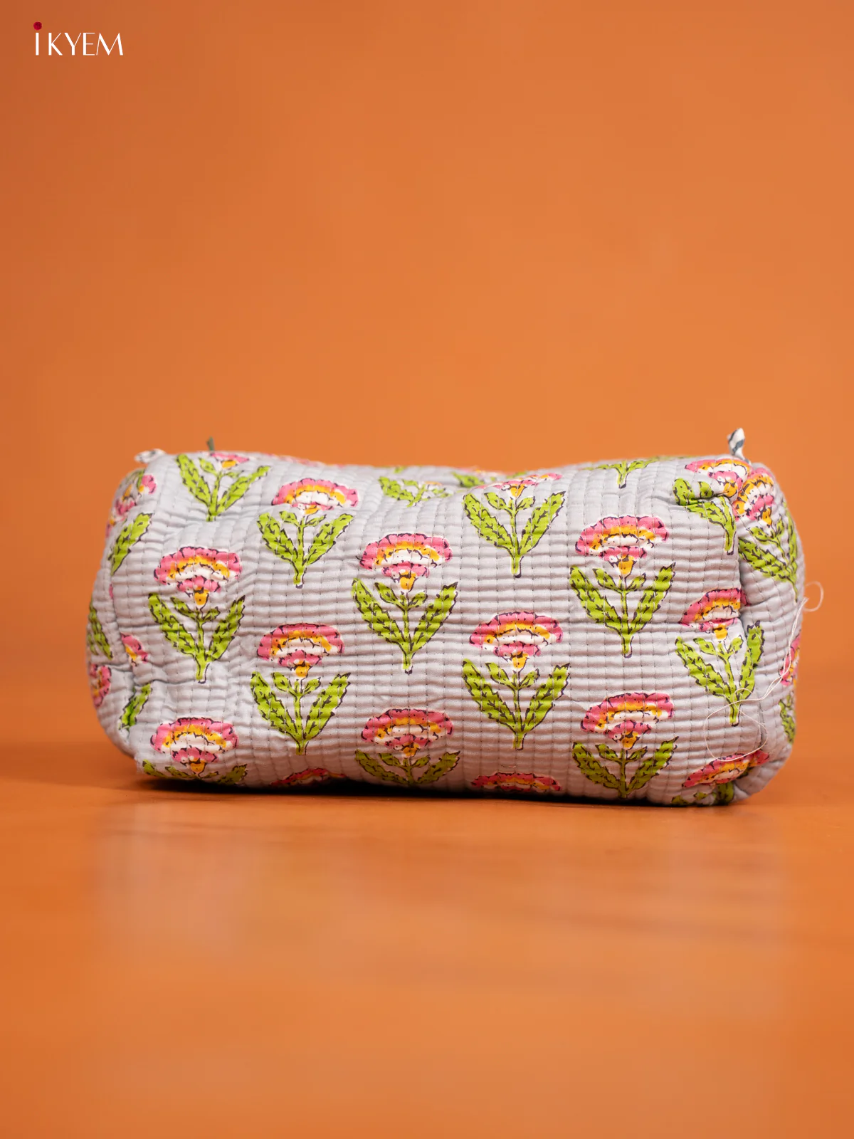 Cotton printed Pouch - Set of 3 - Pastel Blue - KD26309 - Image 2