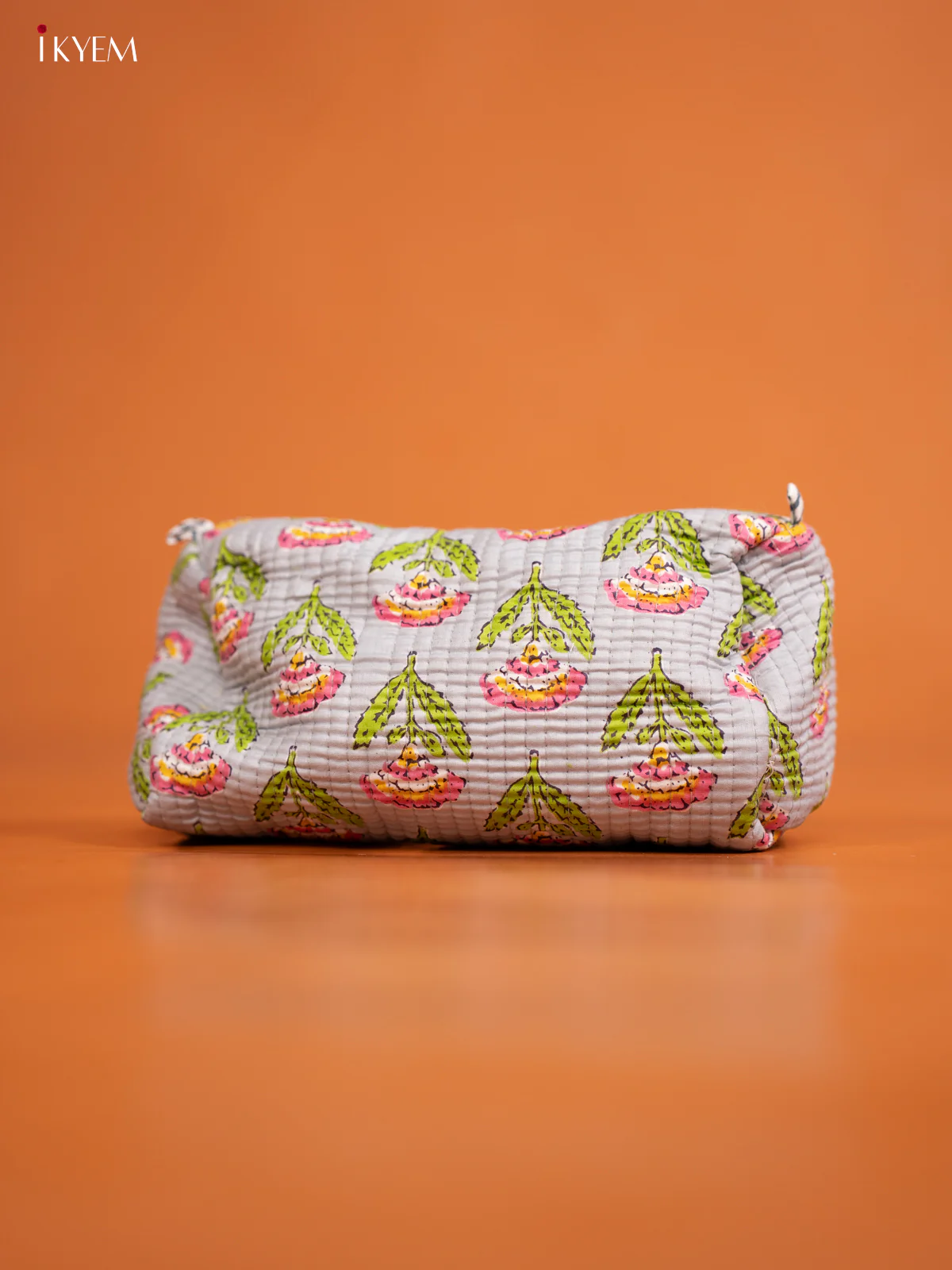 Cotton printed Pouch - Set of 3 - Pastel Blue - KD26309 - Image 3