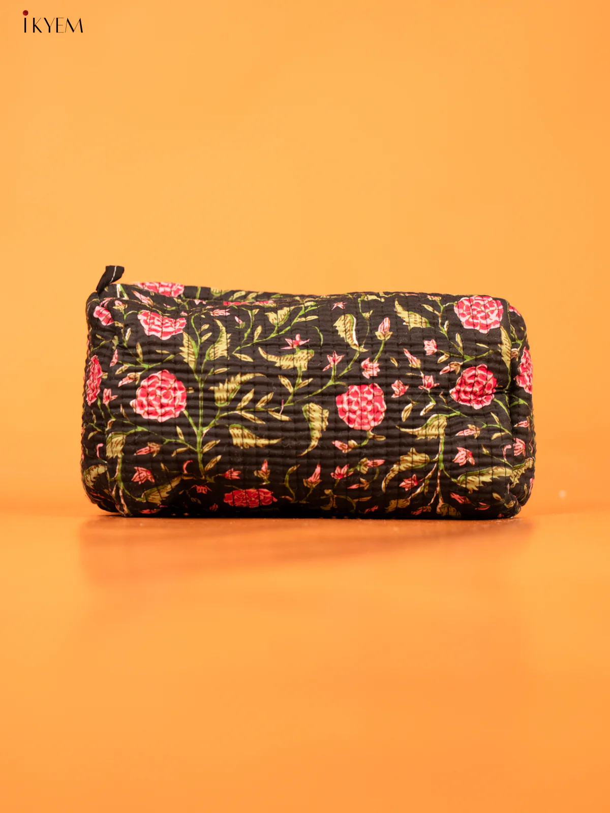 Cotton printed Pouch - Set of 3 - Black - KD26310 - Image 2