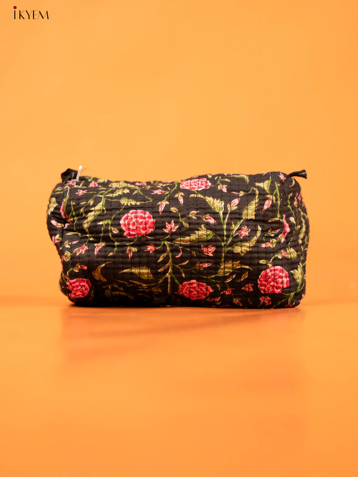 Cotton printed Pouch - Set of 3 - Black - KD26310 - Image 3