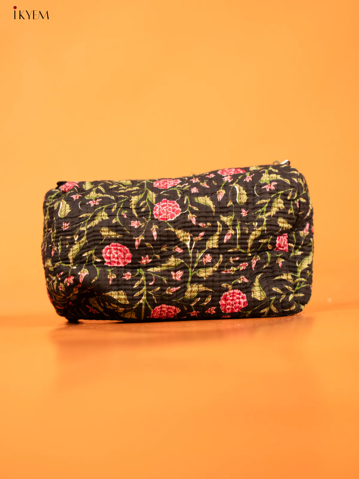 Cotton printed Pouch - Set of 3 - Black - KD26310 - Image 4