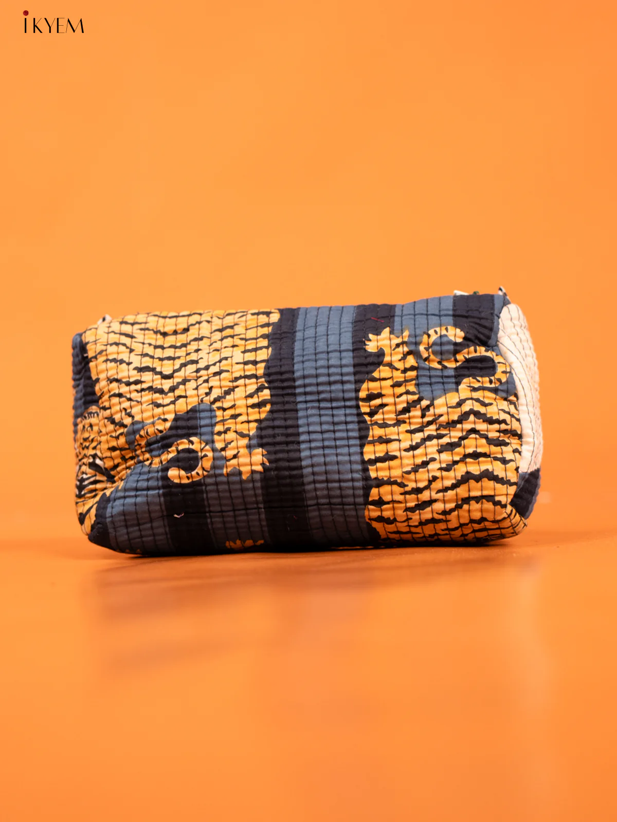 Cotton printed Pouch - Set of 3 - Blue - KD26314 - Image 4