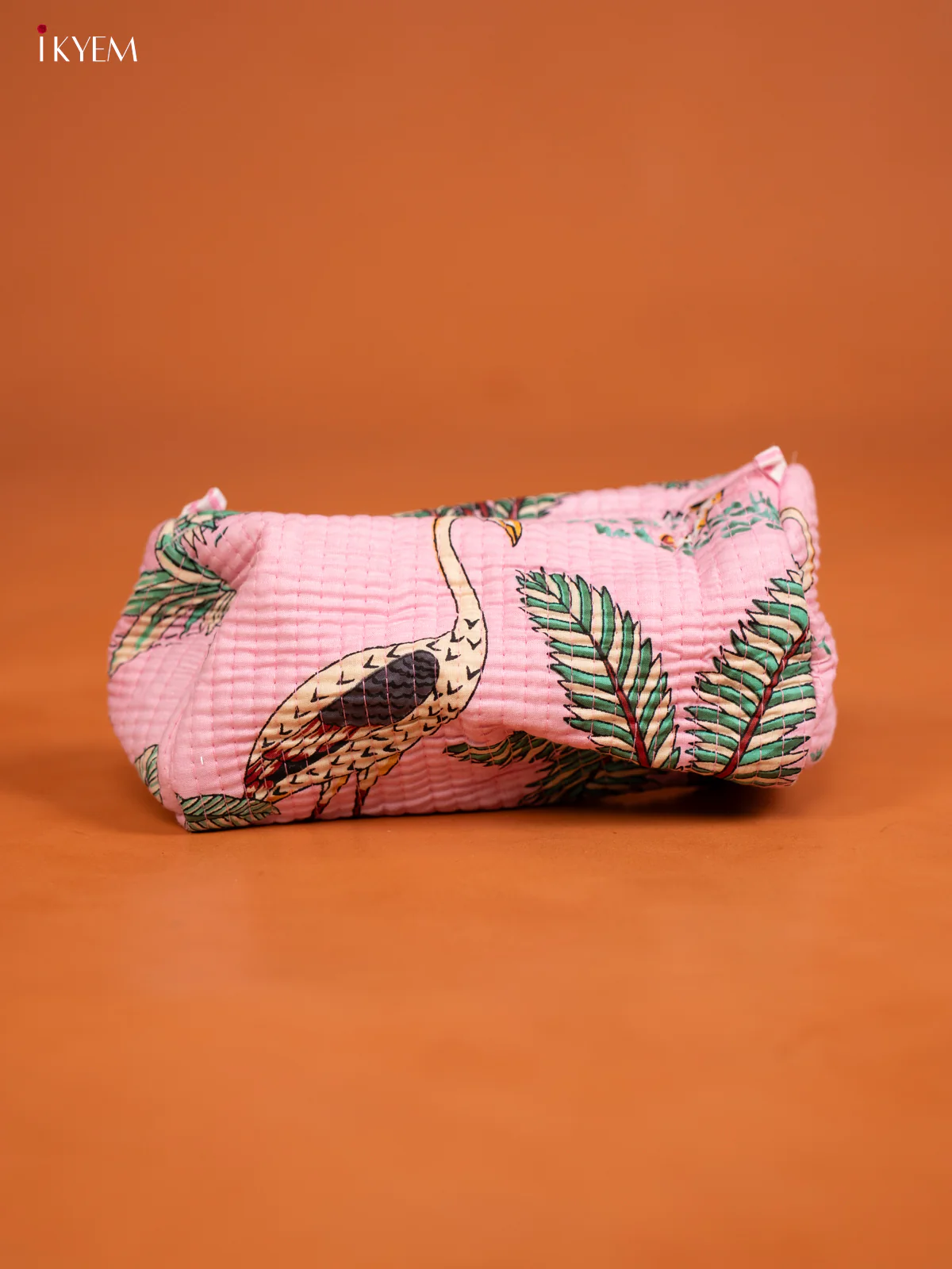 Cotton printed Pouch - Set of 3 - Light pink - KD26317 - Image 2