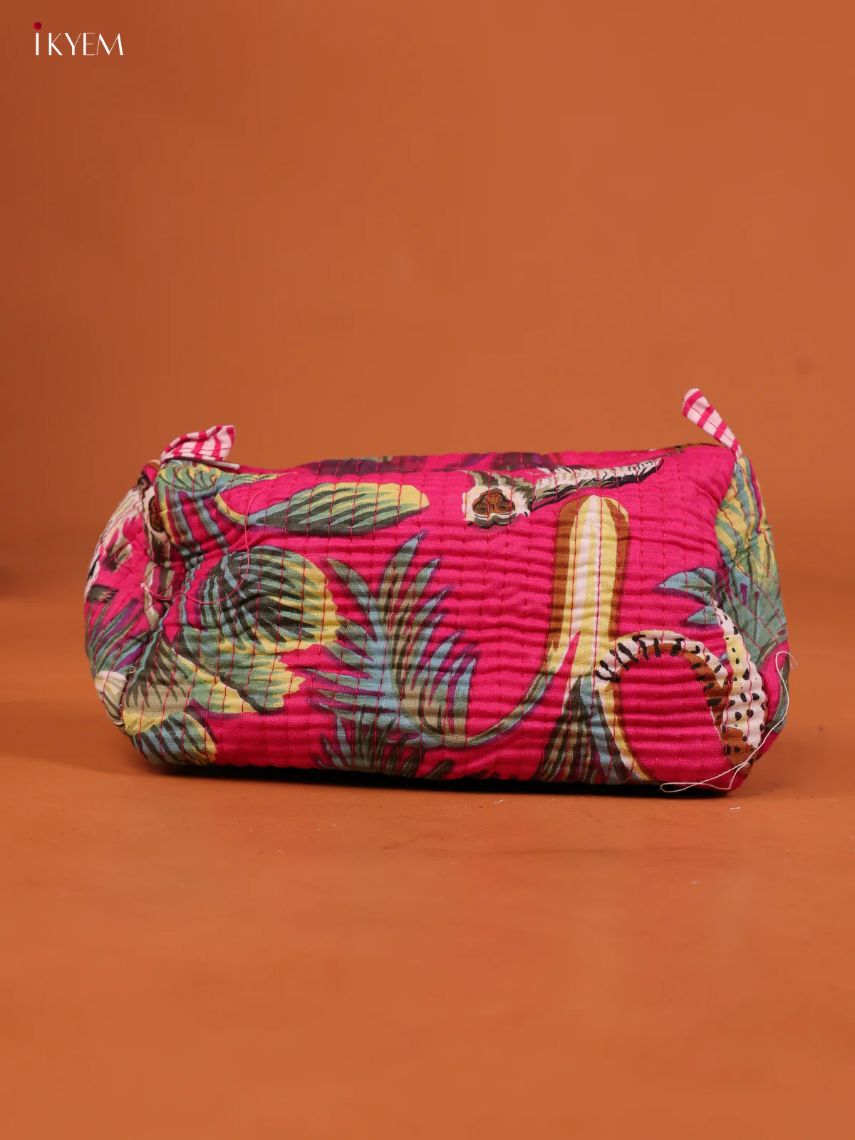 Cotton printed Pouch - Set of 3 - Pink - KD26331 - Image 2