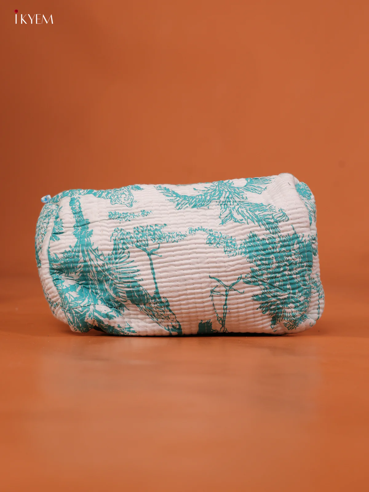Cotton printed Pouch - Set of 3 - Ice Blue - KD26332 - Image 4