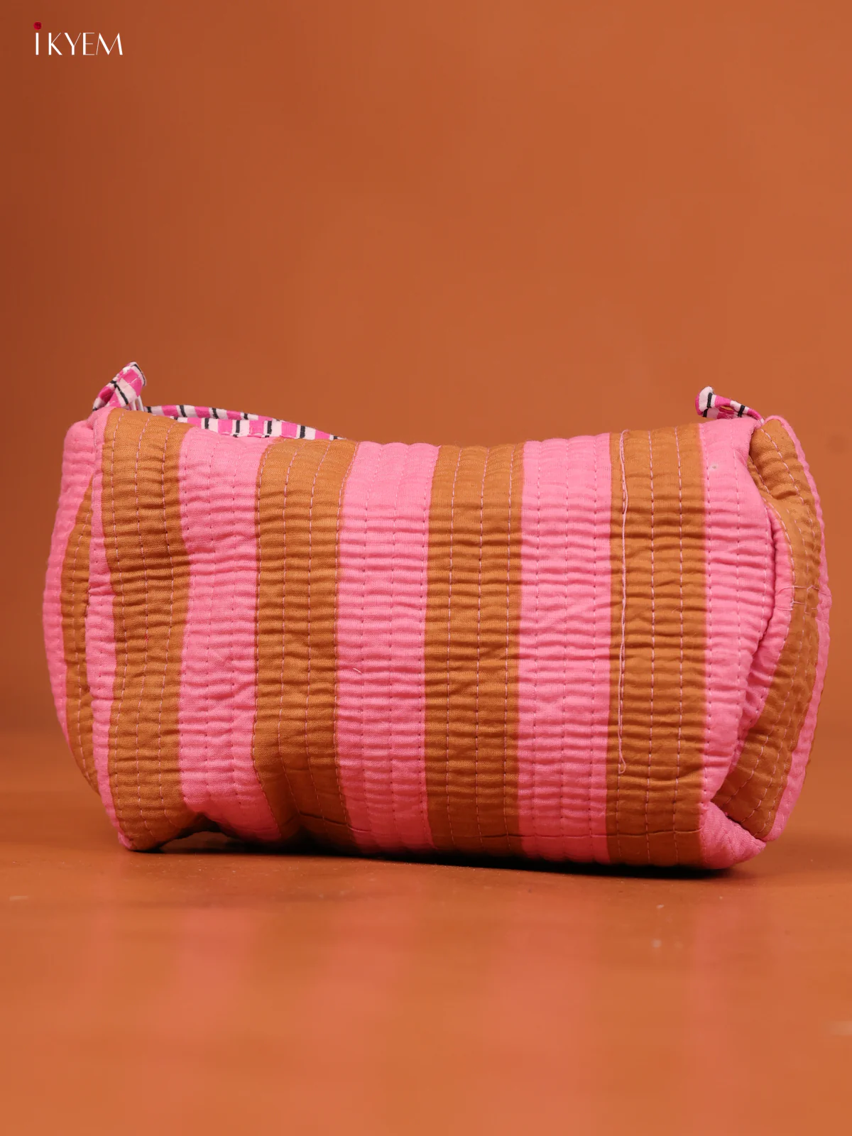 Cotton printed Pouch - Set of 3 - Pink - KD26343 - Image 3