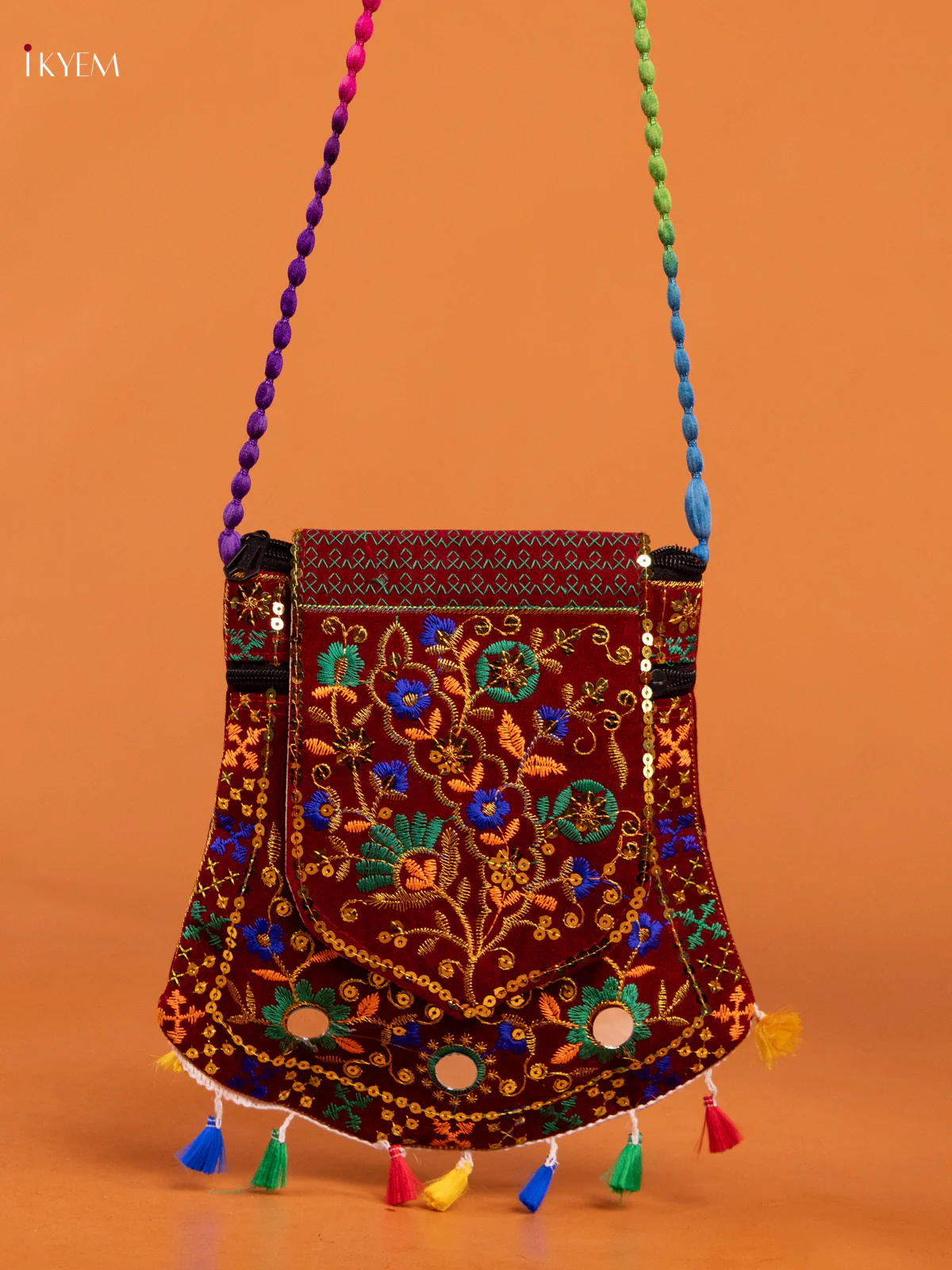 Embroidered Desiner Multi color Sling bag