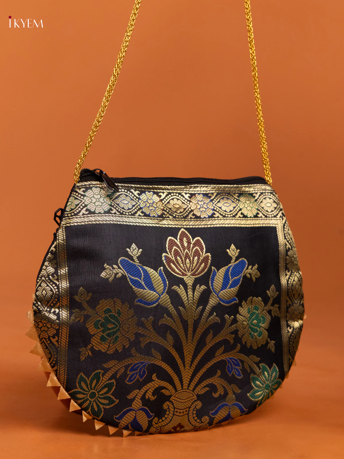 Banarasi Silk Sling Bag - Image 2