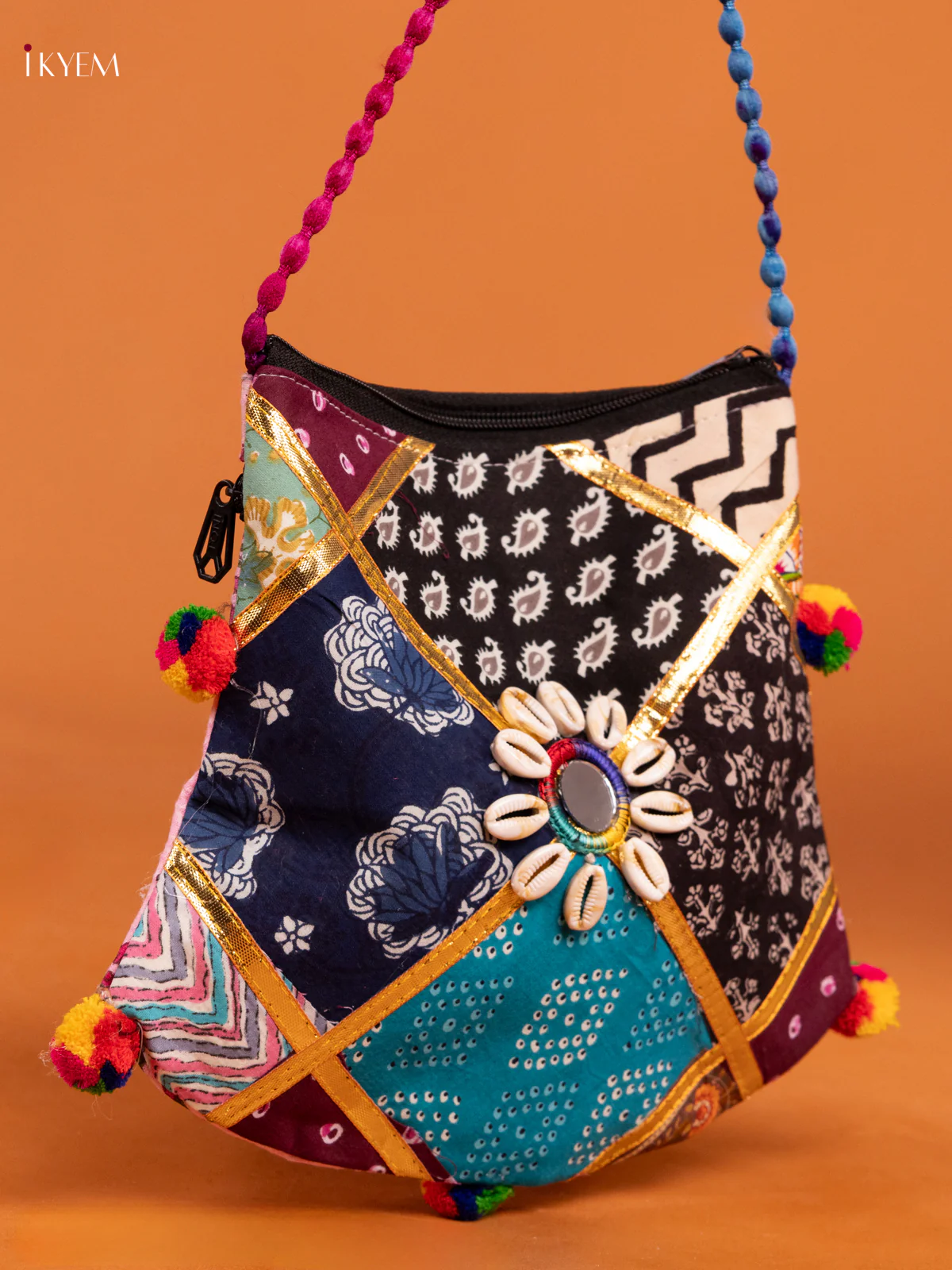 Godari Design Mix Farbric Sling bag - Image 2